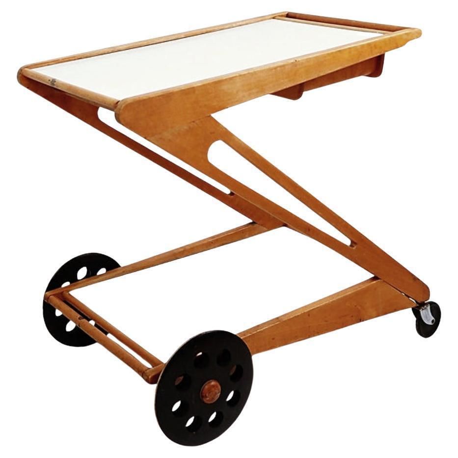 "Mobilo Pe03" Serving Trolley By Cees Braakman For Pastoe, 1950s