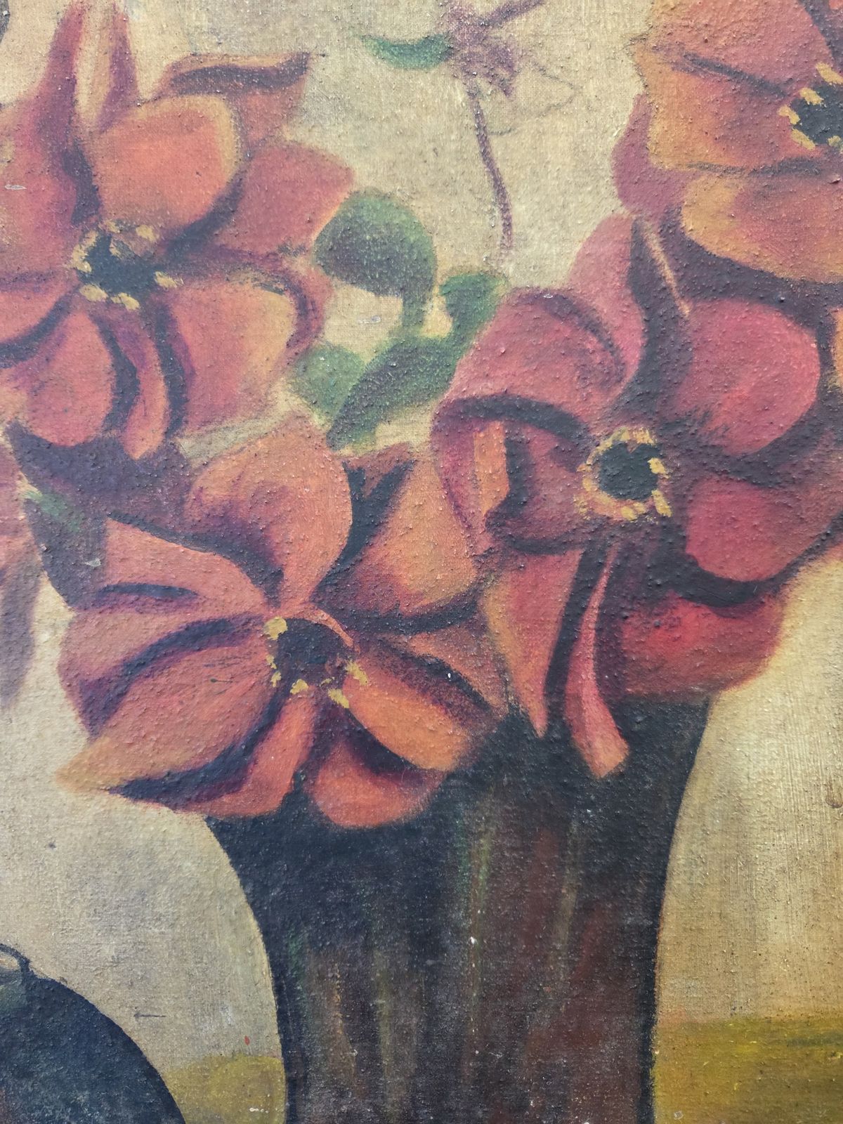Antique French Oil Painting On Canvas   Still Life photo 145.0