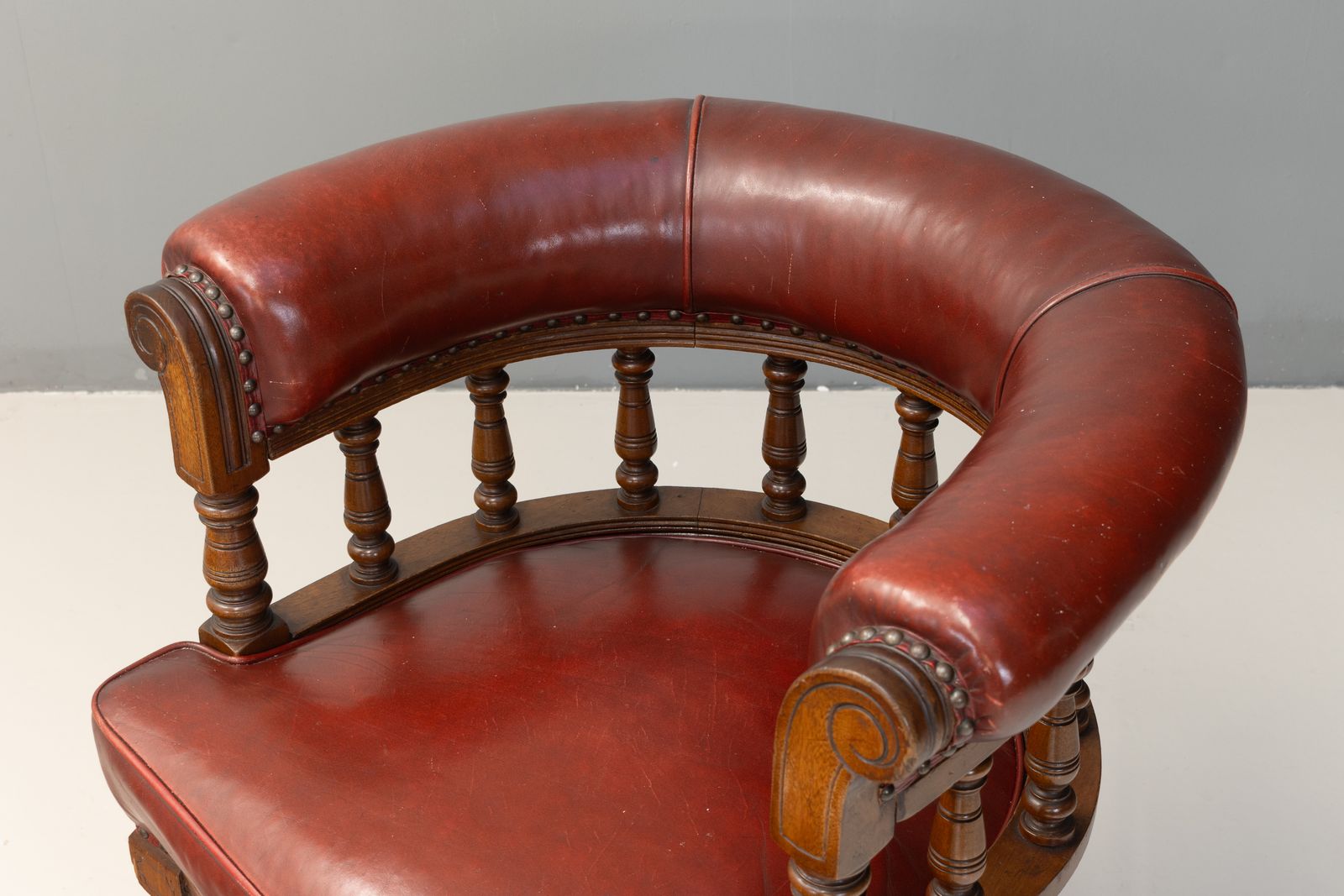 Leather Desk Chair, 1800s, Walnut photo furniture