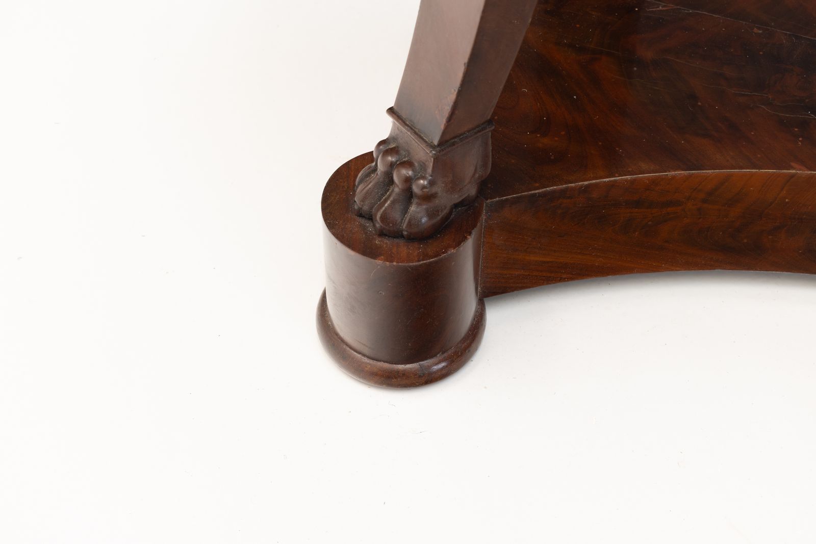 Marble Top Mahogany Console, 1800s photo vintage