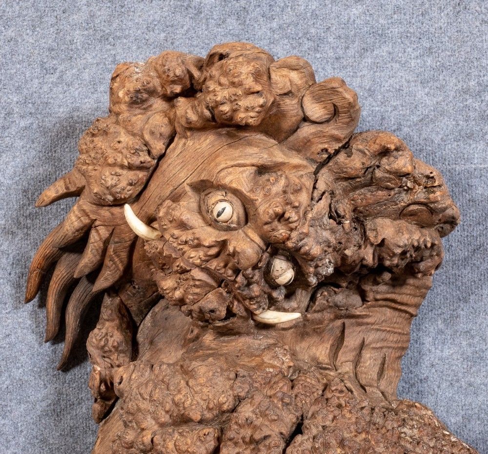 Large Chinese Carving Of Lion Dog Or Foo Dog photo furniture