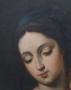 17th/18th Century Large Oil Painting On Canvas Madonna With Child Old Master photo vintage