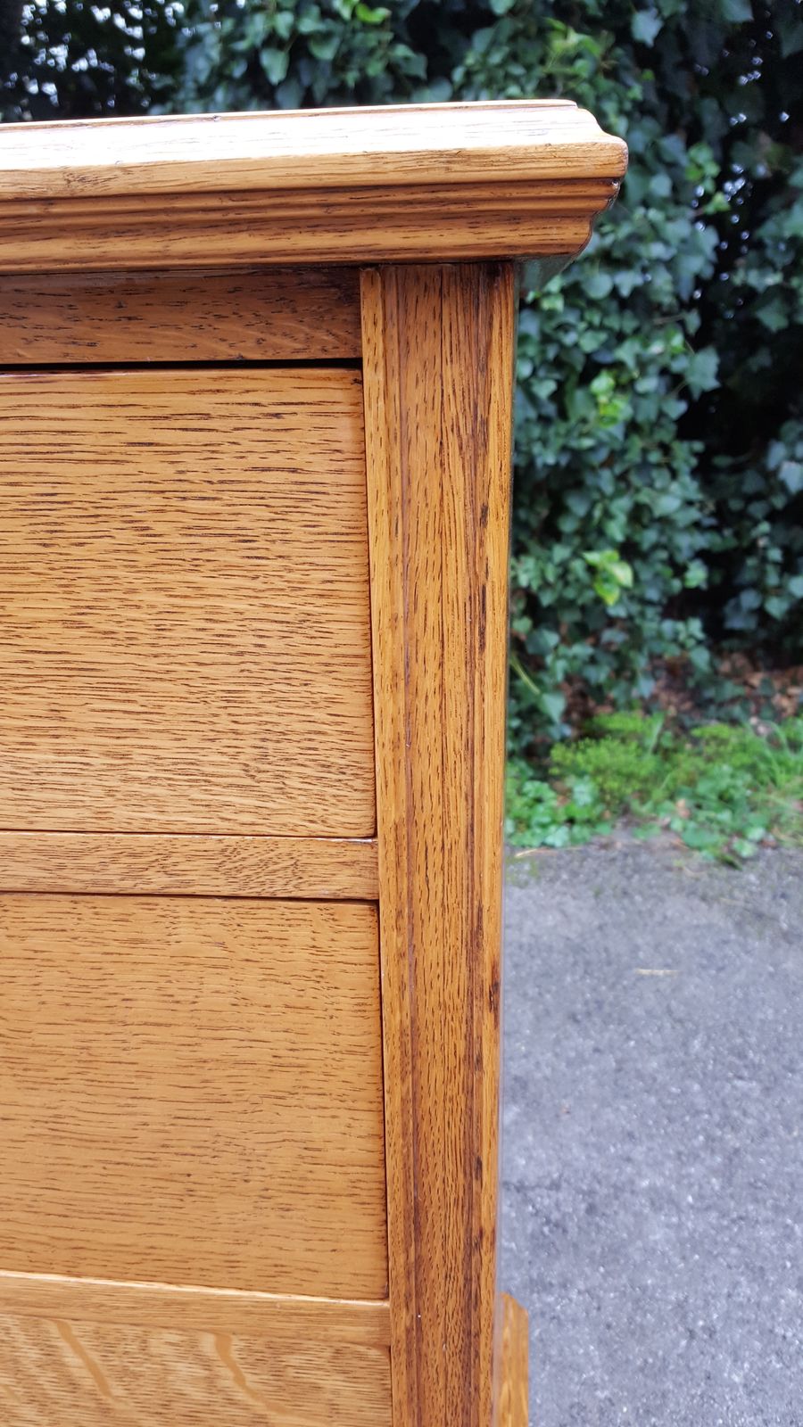 photo for sale Superb Antique Large Golden Oak Chest Of Five Drawers