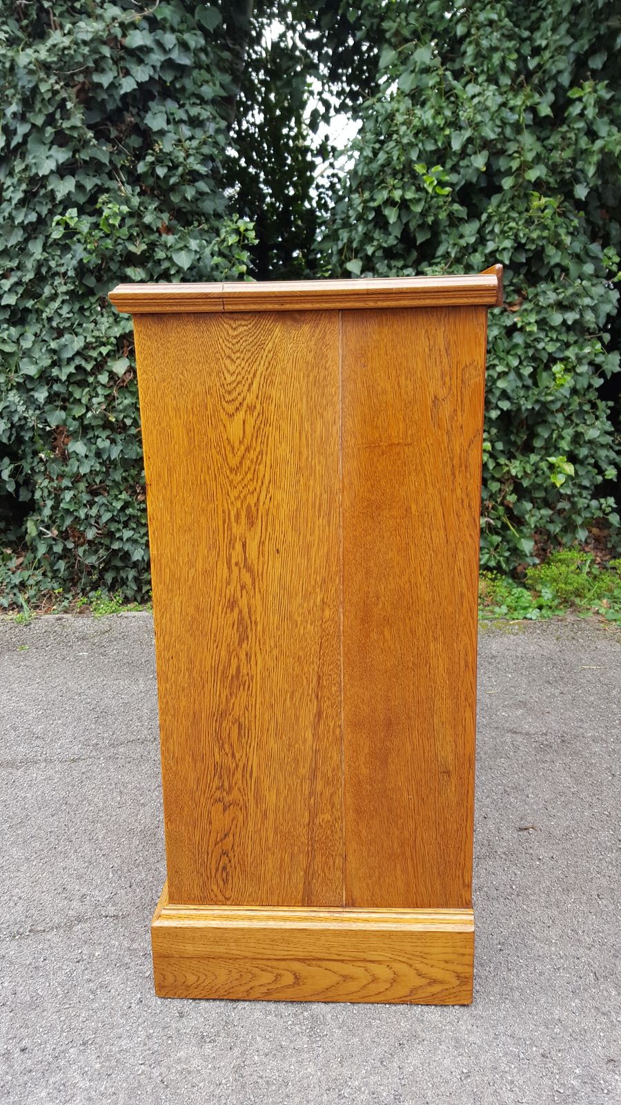 Furniture Superb Antique Large Golden Oak Chest Of Five Drawers photo
