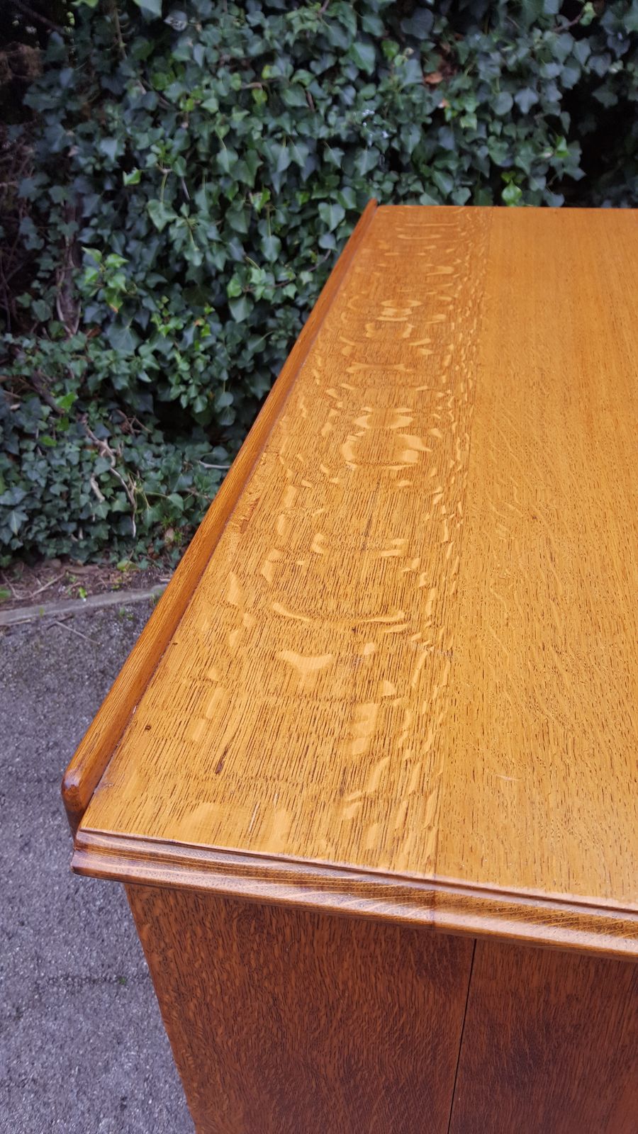 photo vinterior Superb Antique Large Golden Oak Chest Of Five Drawers
