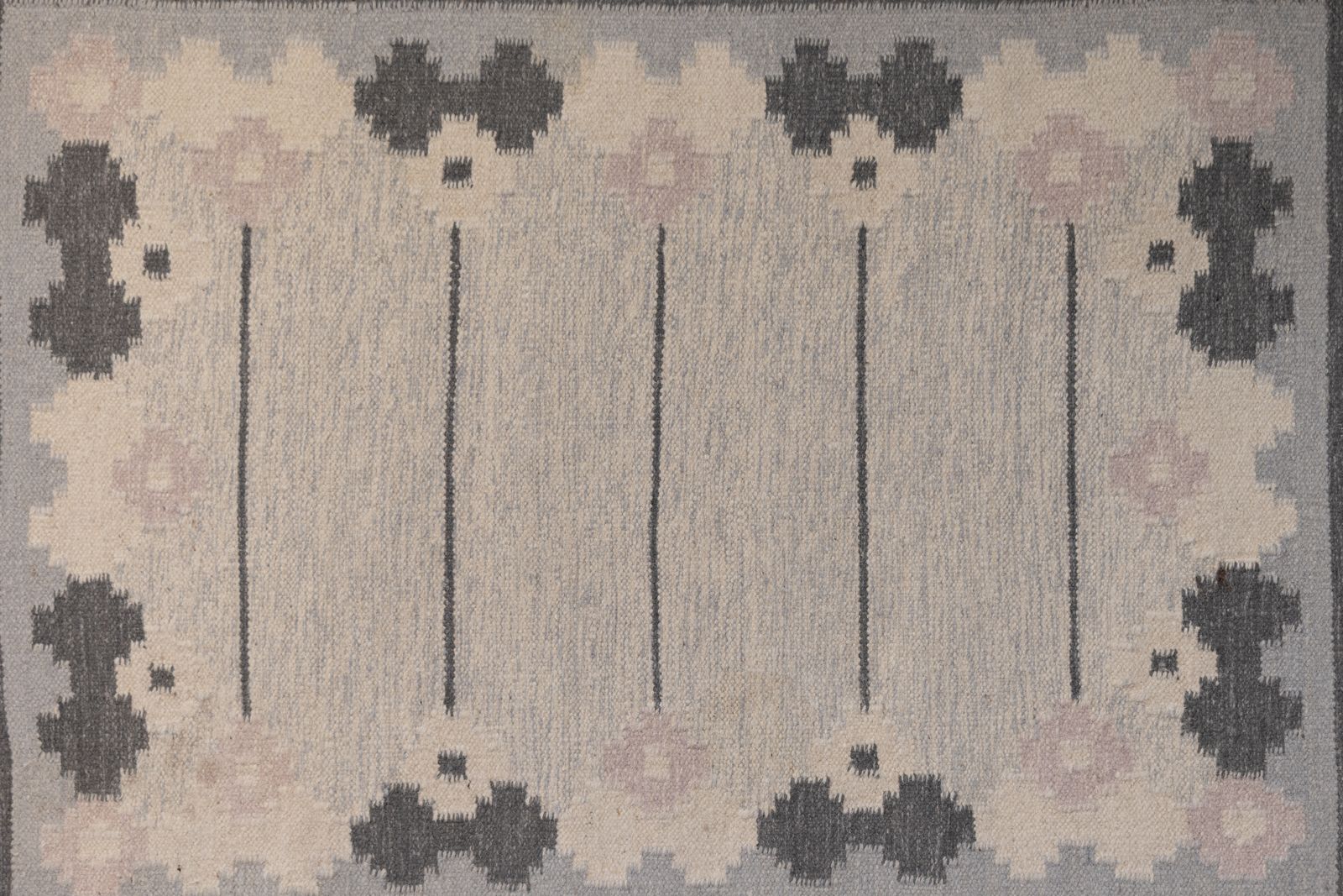 Mid Century Swedish Kilim In Grey Tones photo furniture