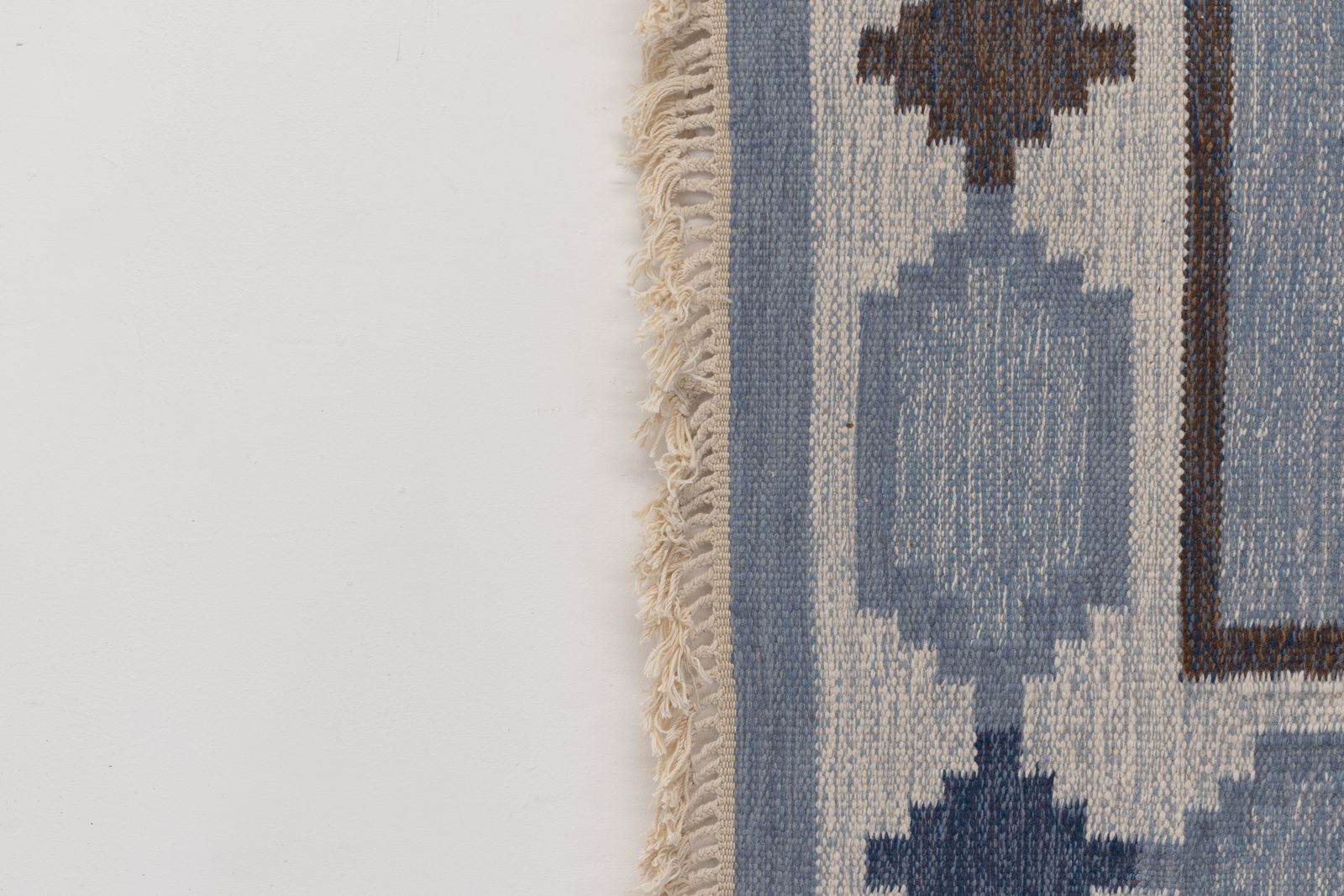 Mid Century Swedish Kilim In Blues And Browns photo 1425.0