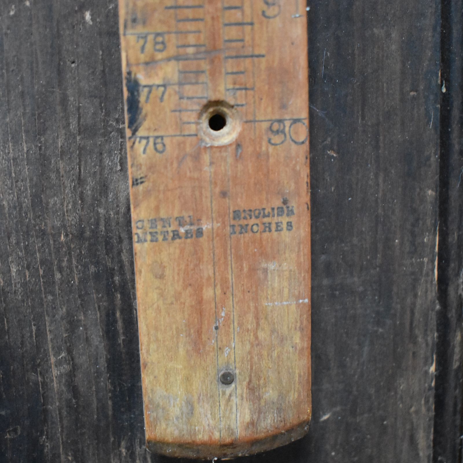 Home Decor Antique 1900s Boxwood And Brass 6 Foot Doctors Nurse Measuring Height Stick photo