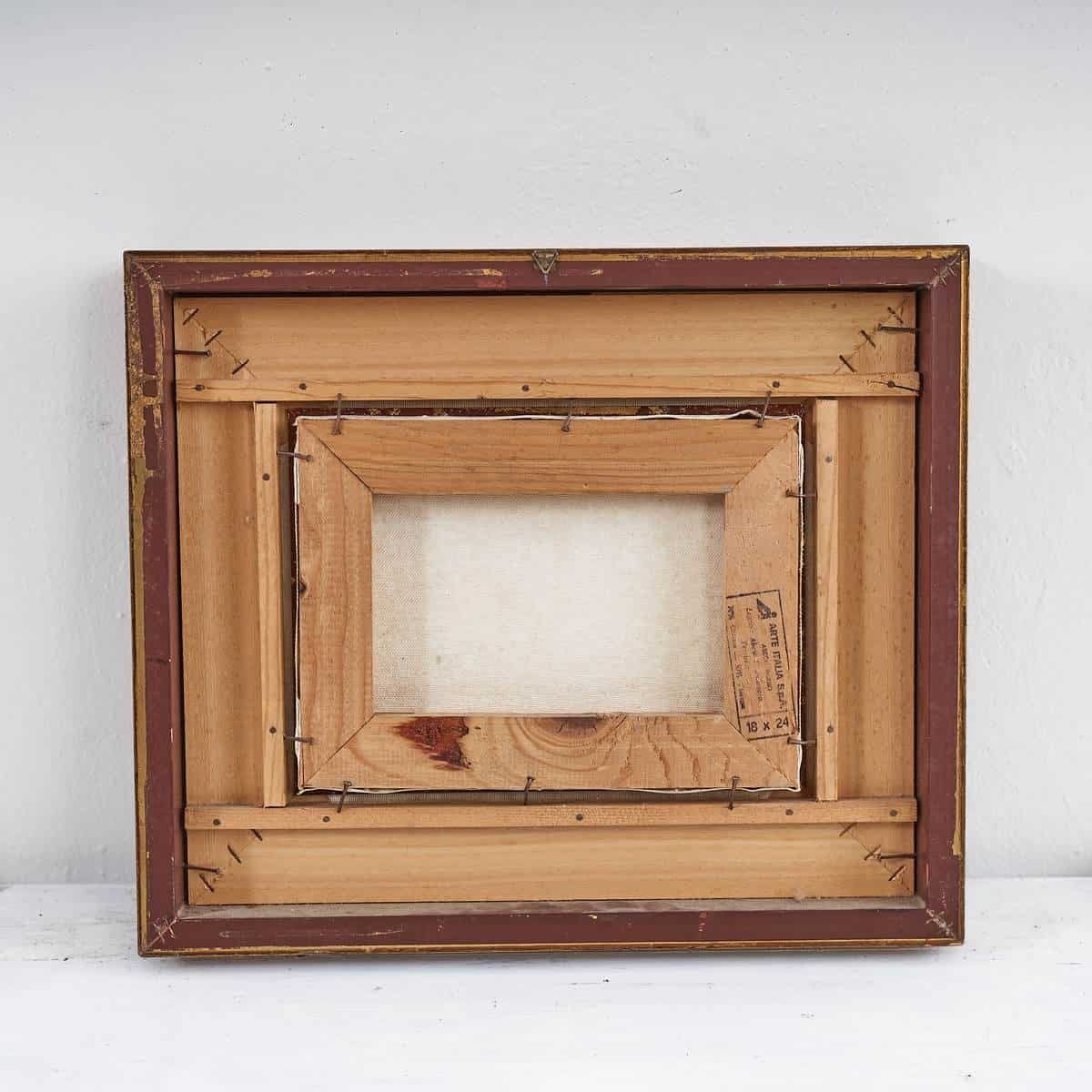 Oil On Canvas Of An Enchanting Venice, Picture With Golden Frame photo 128.0