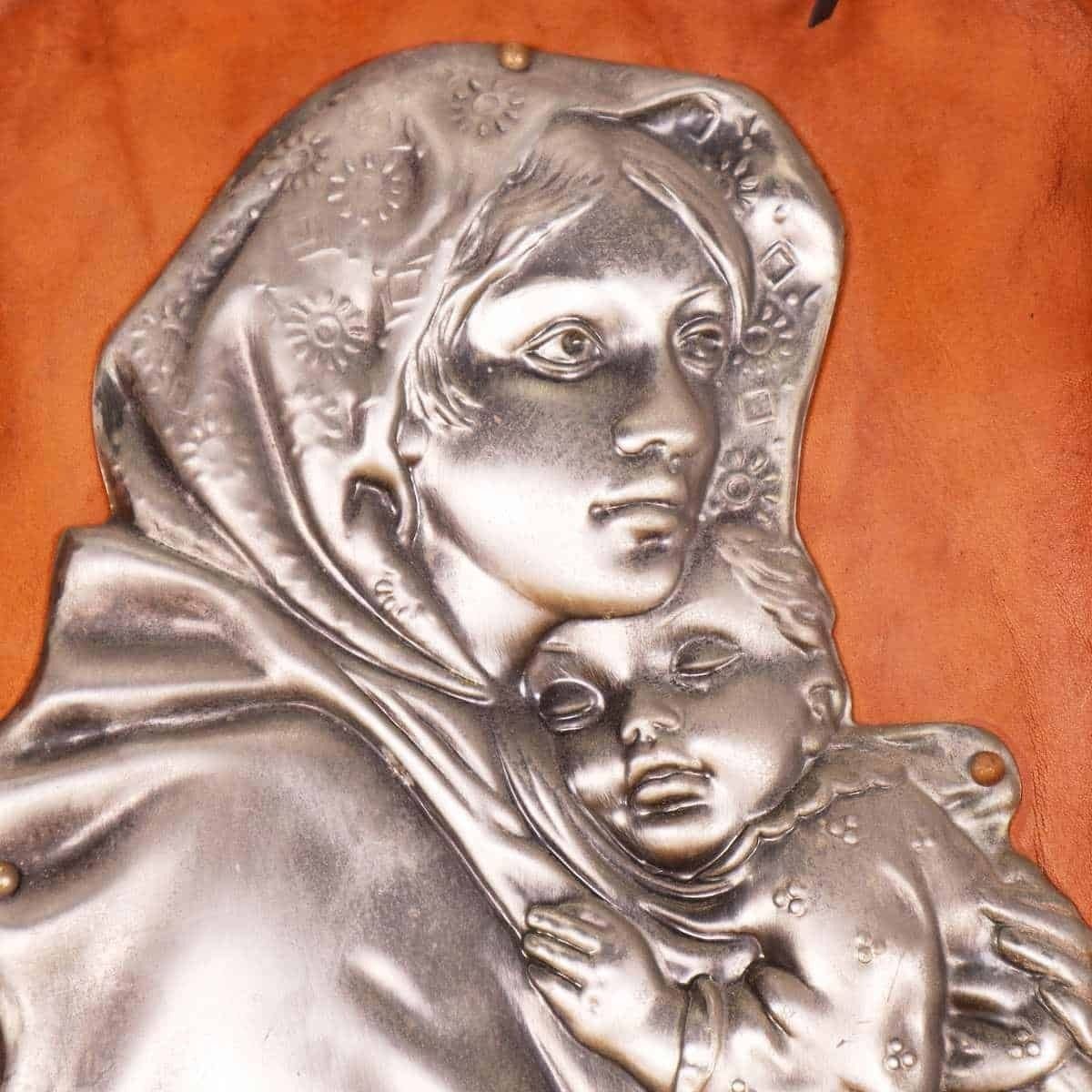Madonna Icon In Metal And Natural Leather photo furniture