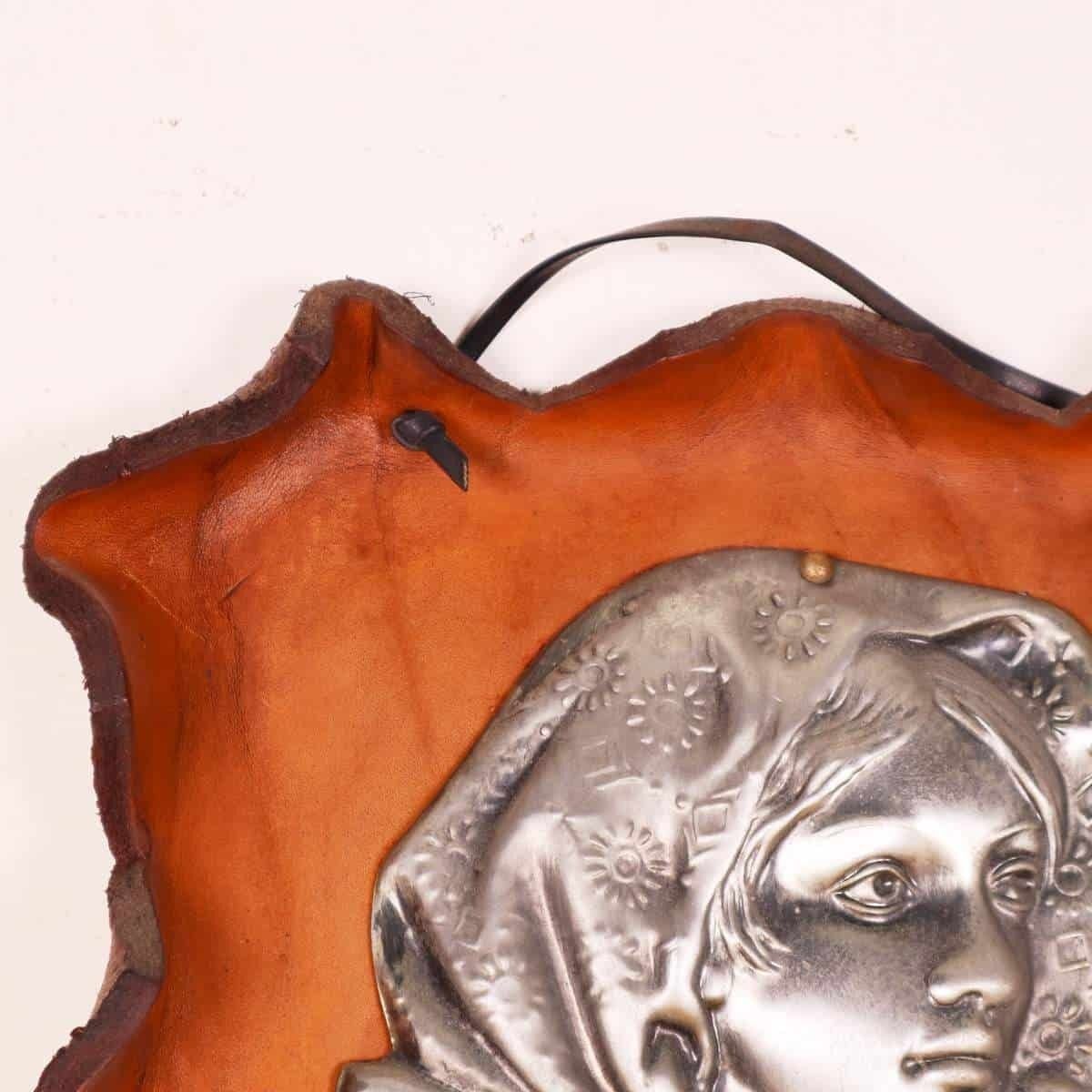 Madonna Icon In Metal And Natural Leather photo 74.0