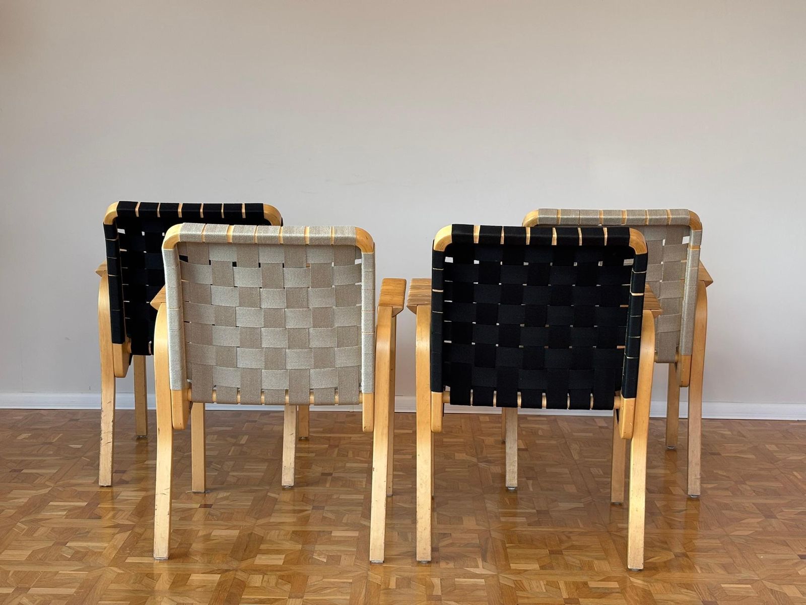 Model 45 Lounge Chairs By Alvar Aalto For Artek, 1970s Set Of 4 photo buy