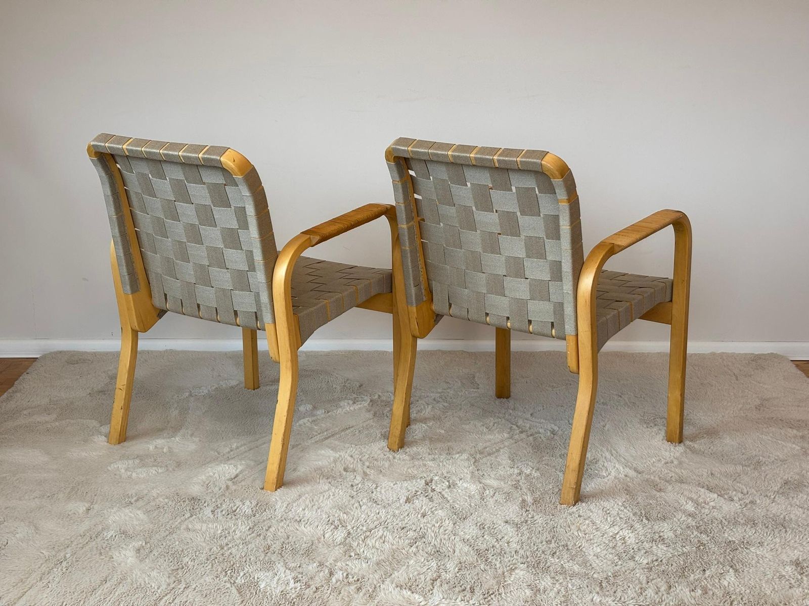 Model 45 Lounge Chairs By Alvar Aalto For Artek, 1970s Set Of 2 photo buy