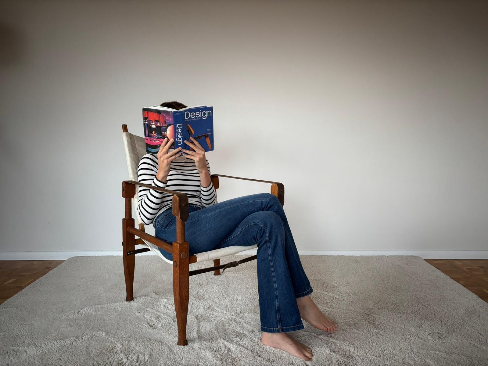 photo for sale Safari Armchair By Wilhelm Kienzle Attributed To Wohnbedarf, Switzerland, 1950s
