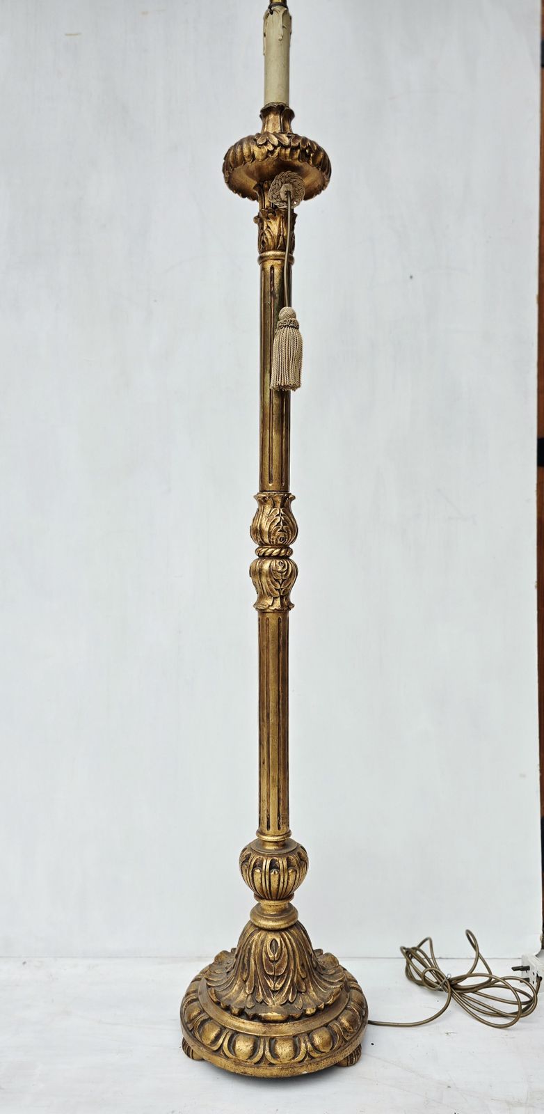 A 1920s Art Nouveau Carved Giltwood Standard Lamp. photo furniture