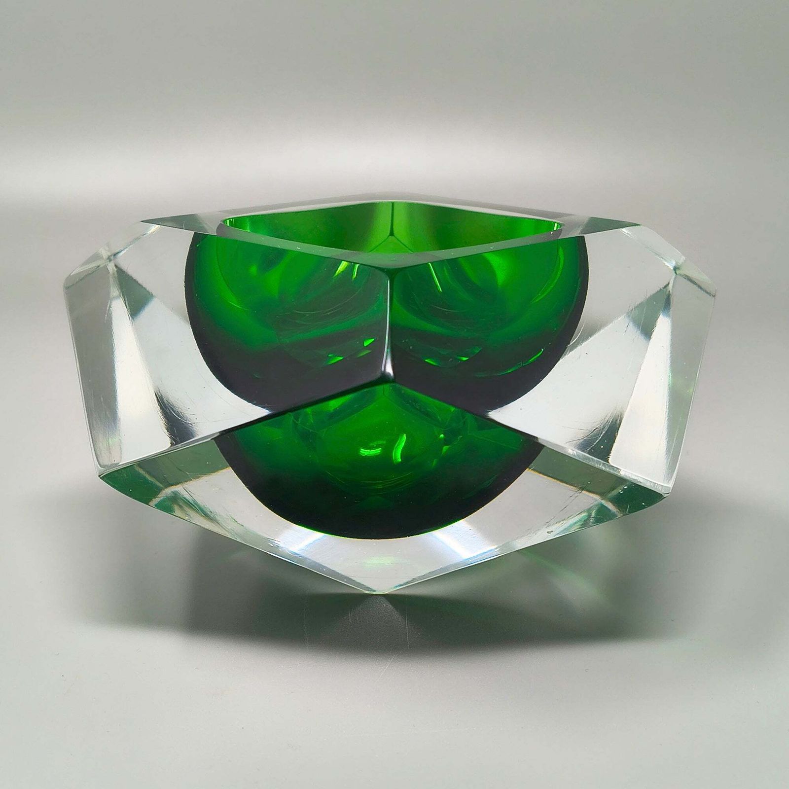 1960s Astonishing Green Ashtray Or Vide Poche By Flavio Poli For Seguso photo furniture