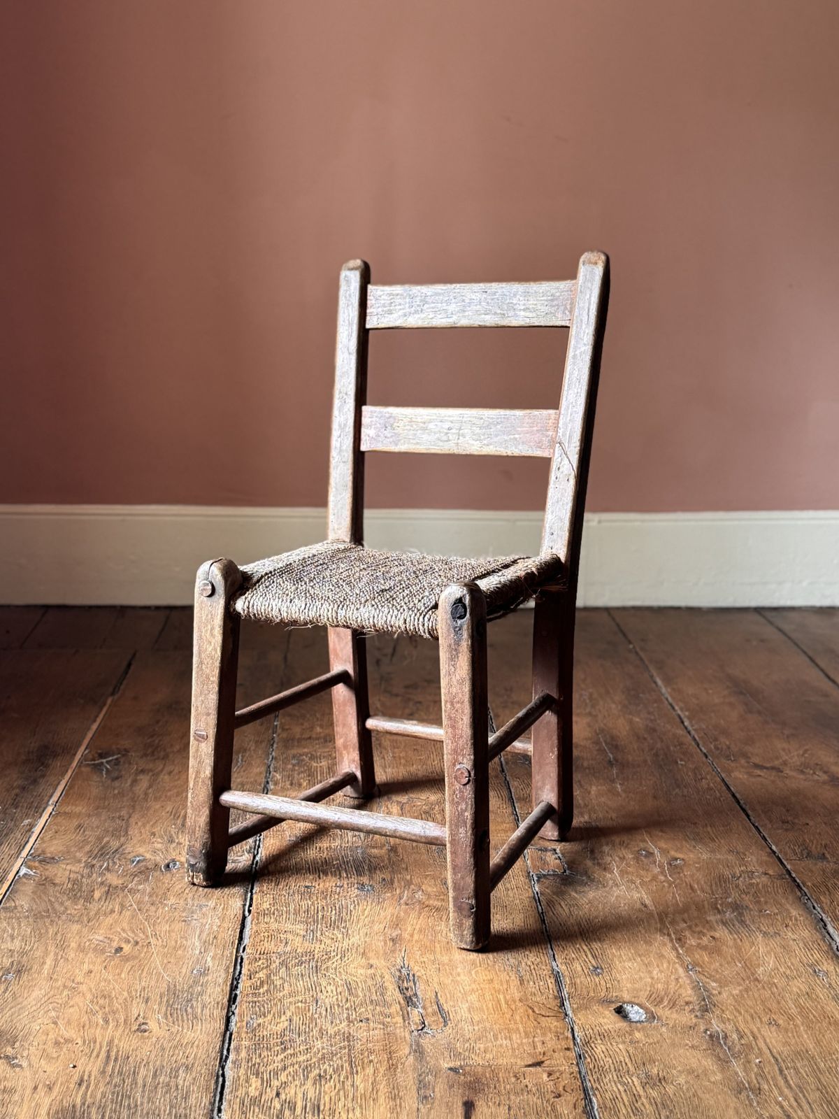 19th Century Irish Sugan Chair With Historic Paint photo furniture