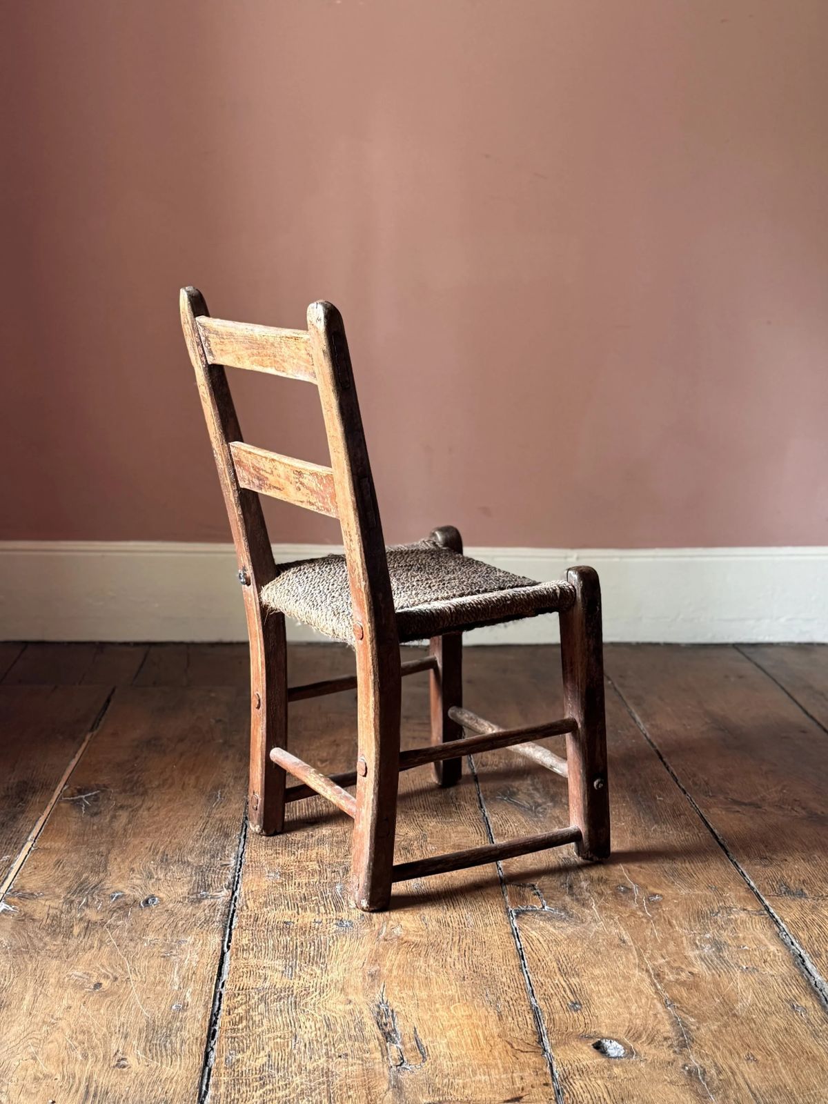 19th Century Irish Sugan Chair With Historic Paint photo vinterior