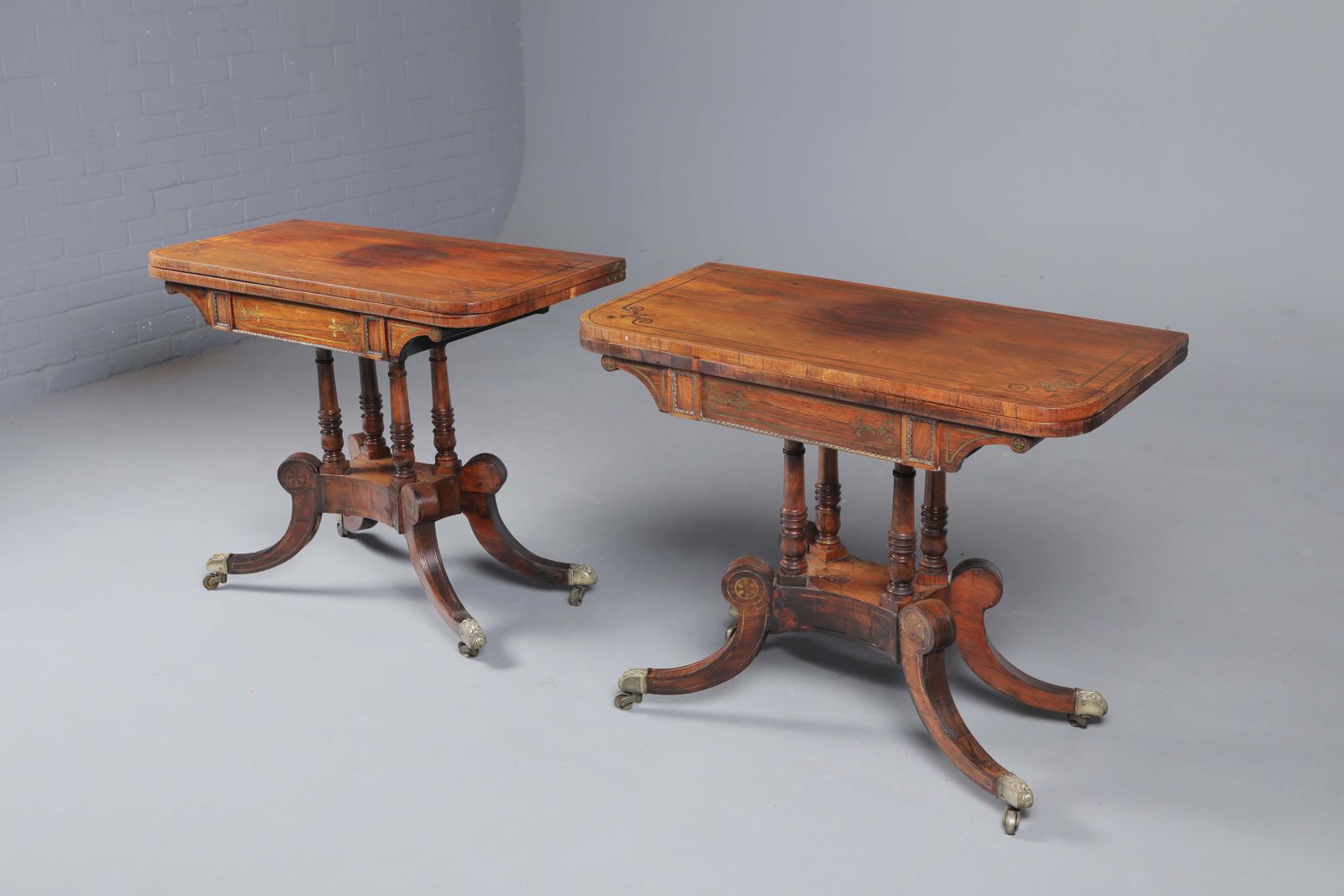 Pair Of George IV Rosewood Card Tables photo furniture