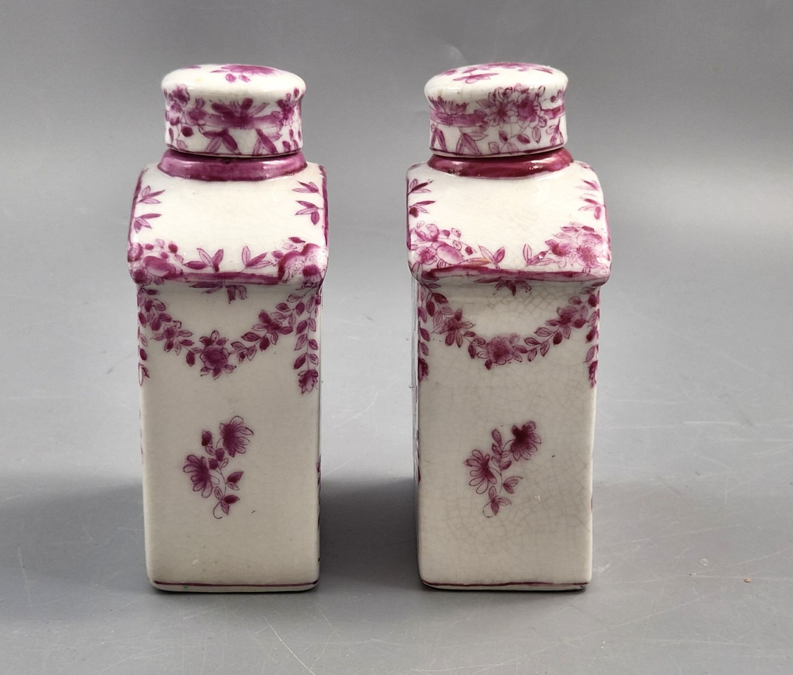 Pair Of Juwc 1897 Chinese Porcelain Tea Caddies In The Meissen Taste photo Home Decor