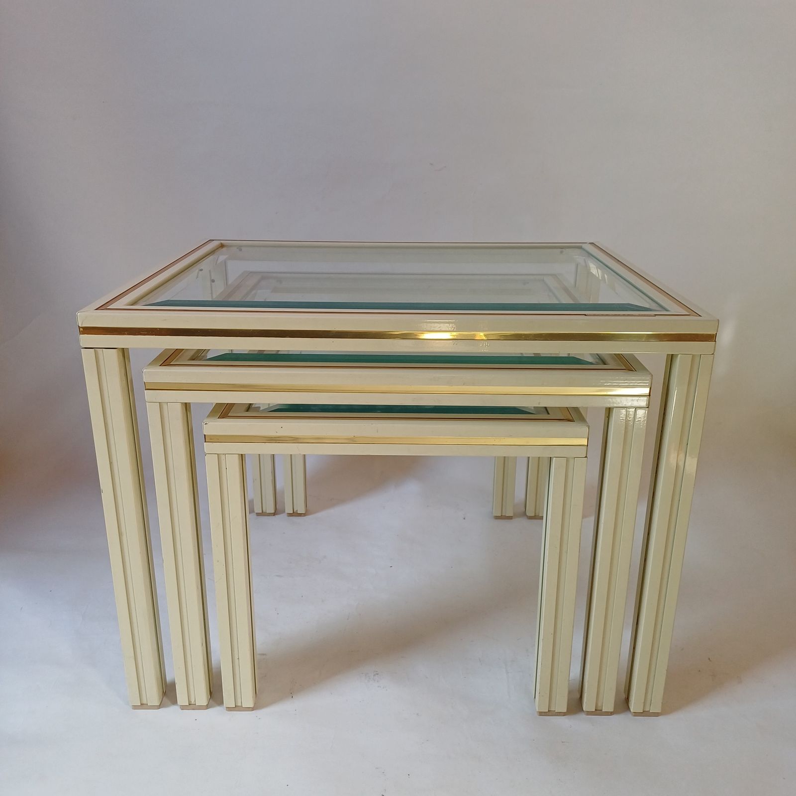 Pierre Vandel, Paris, Nest Of Tables, Hollywood Regency Style, 1970s/80s photo Furniture