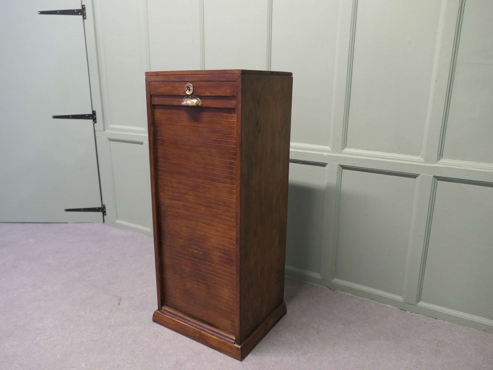 Art Deco Tambour Fronted Oak Filing Cabinet This Is An Attractive Piece
