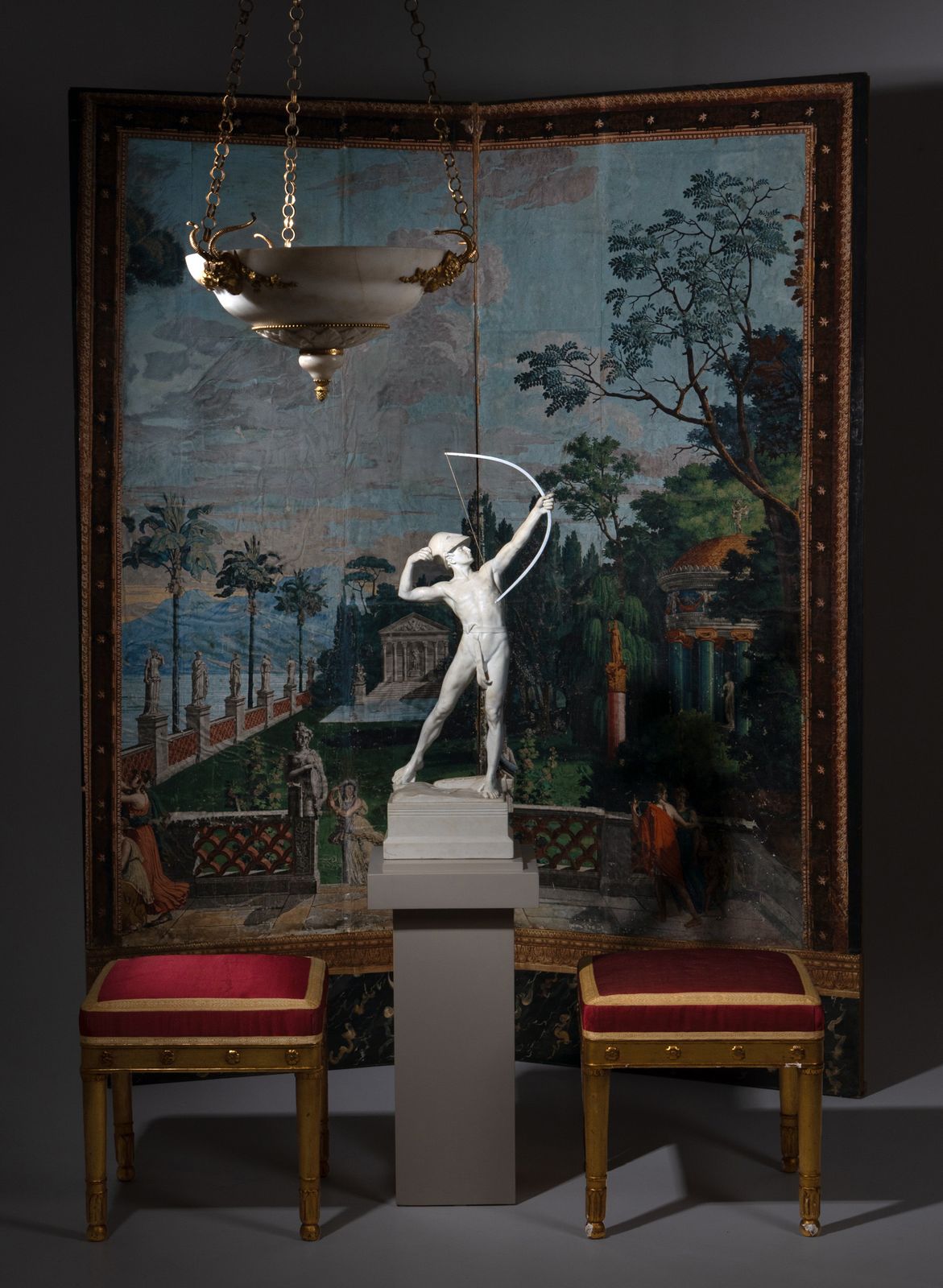 Two Panels Of A Panoramic Wallpaper By Joseph Dufour (1757–1824), Telemachus On The Island Of Calypso, France, 1818