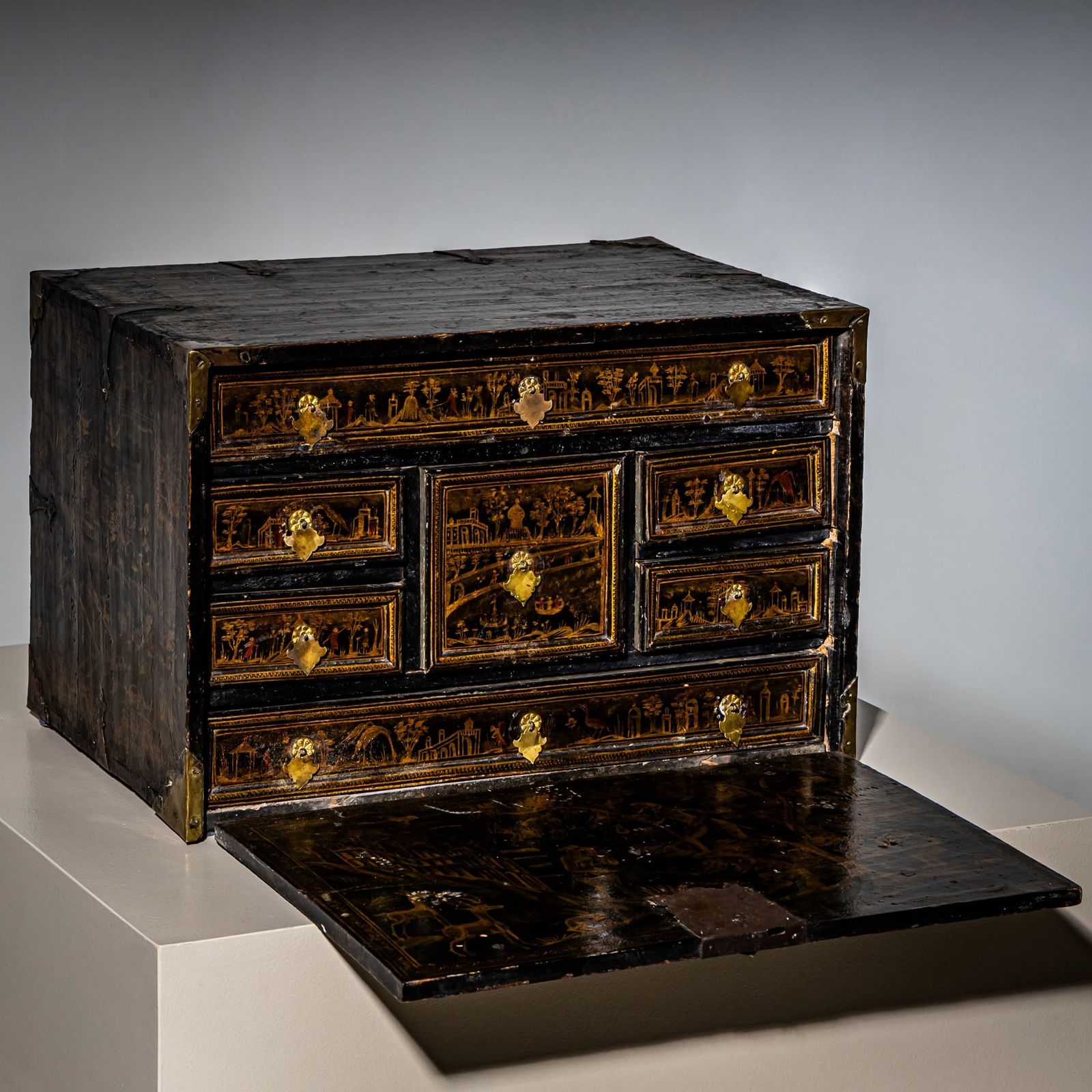 Lacquered And Gilt Cabinet, Germany, 18th Century