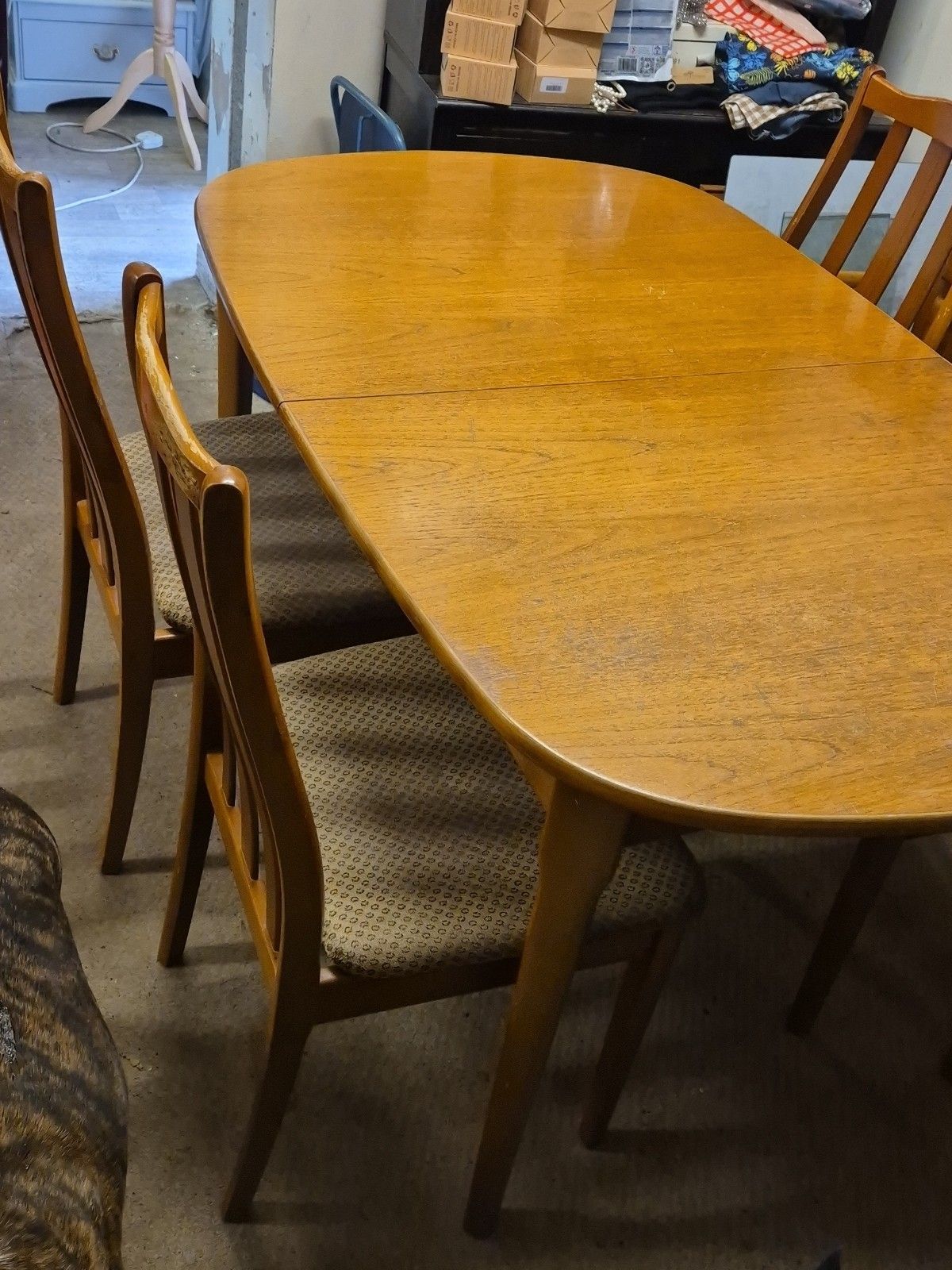 Stonehill Vintage / Retro (1989) Teak Oval Extending Dining Table & 4 Chairs photo Furniture