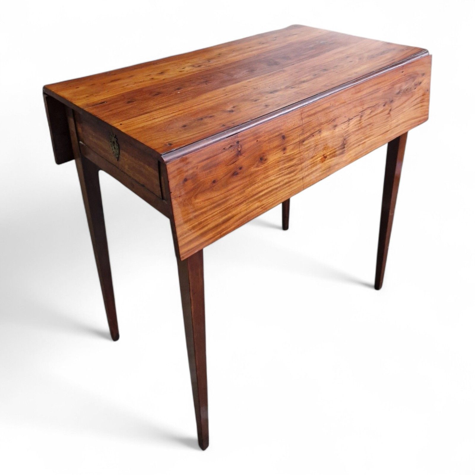 Antique Victorian Pembroke Table Fruitwood Drop Leaf Console Occasional Folding photo furniture