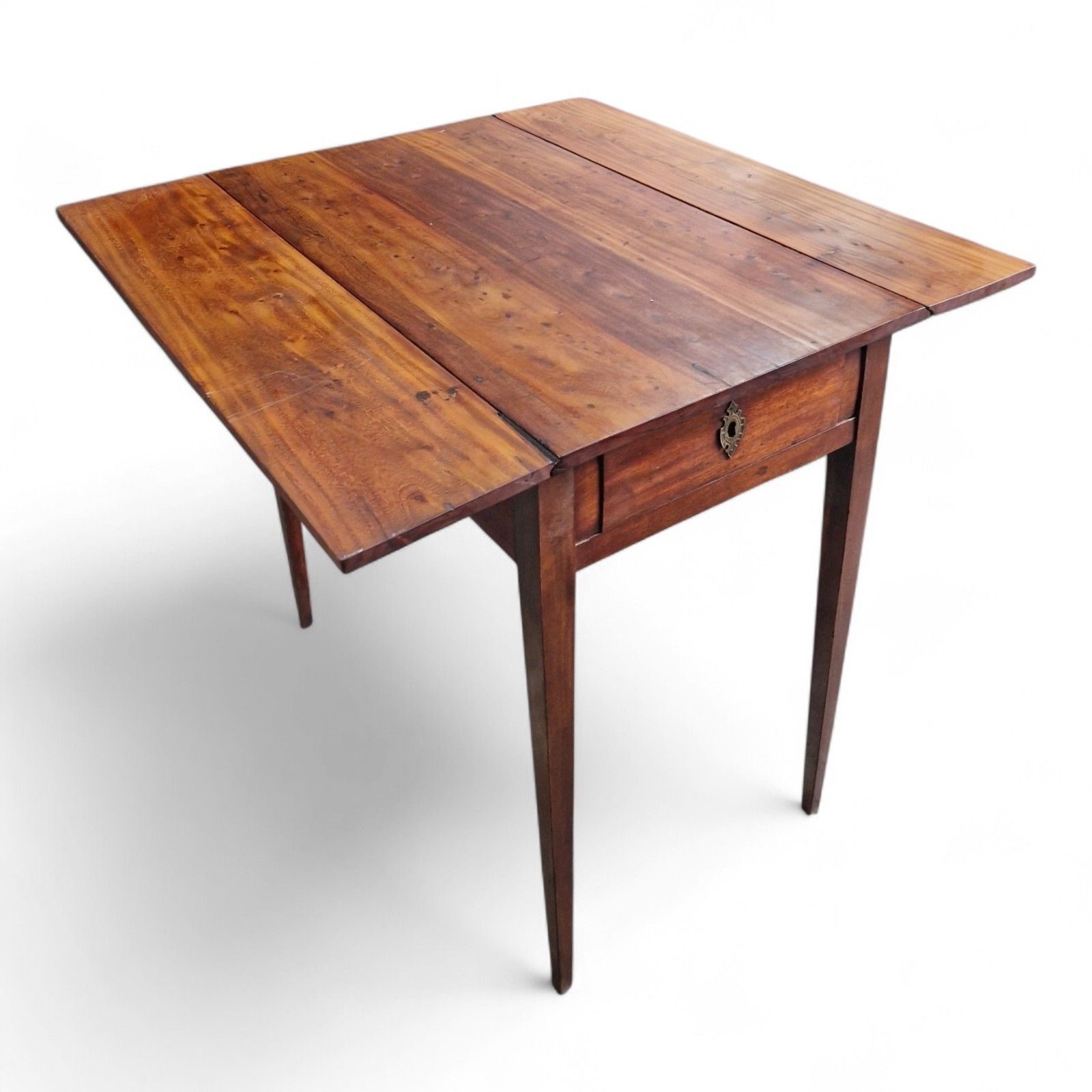 photo vinterior Antique Victorian Pembroke Table Fruitwood Drop Leaf Console Occasional Folding
