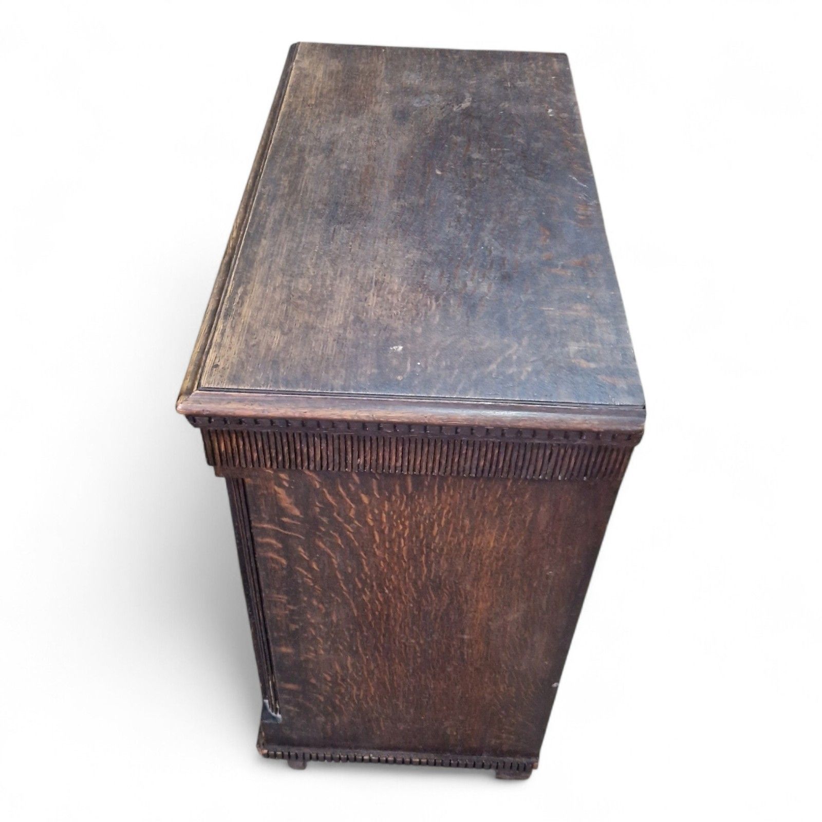 275.0 Antique Continental Rustic Drawers Oak Chest Of Drawers Lockable Storage photo