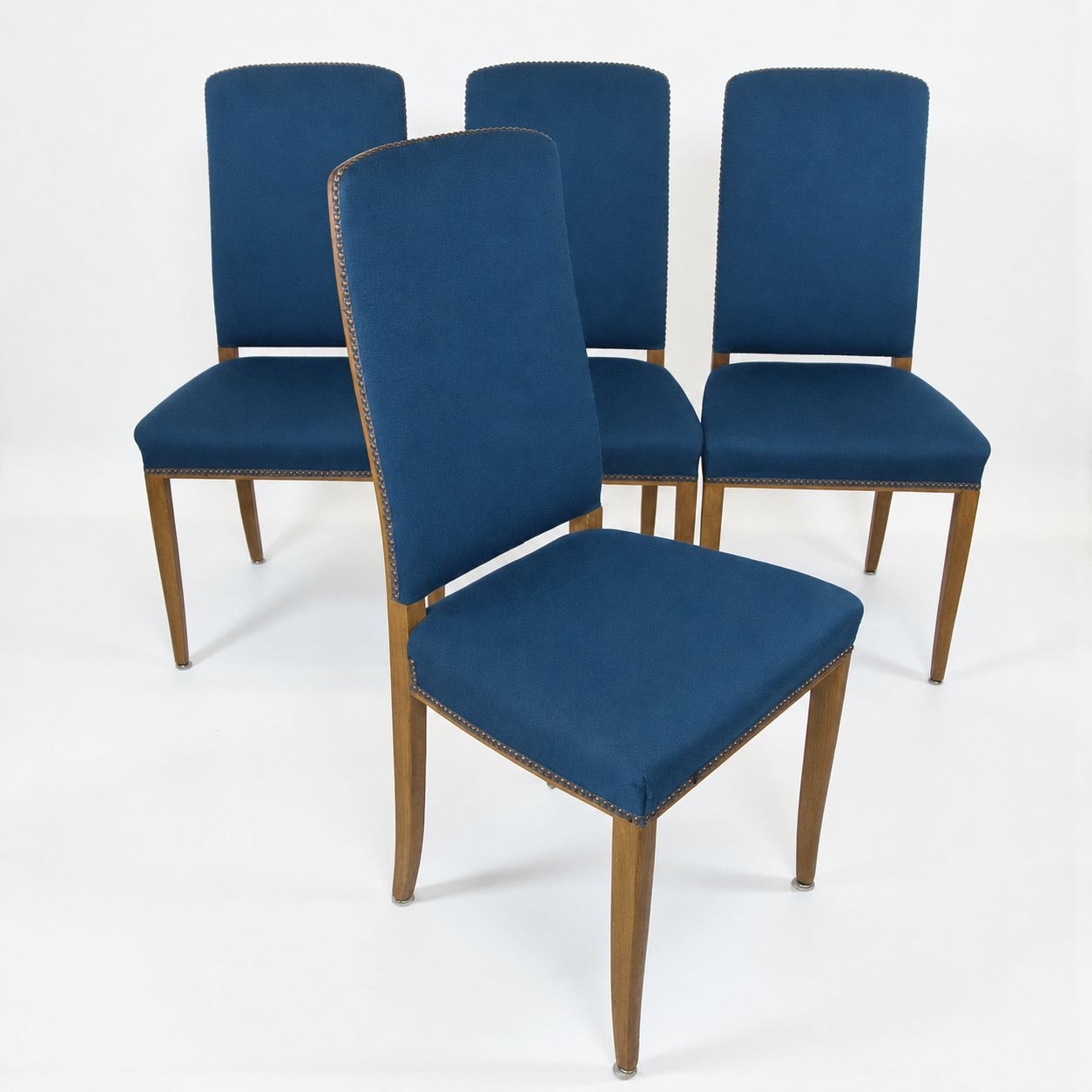 Vintage Swedish “Gustavus” Dining Chairs By Carl Malmsten, Set Of Four In Walnut Mcm