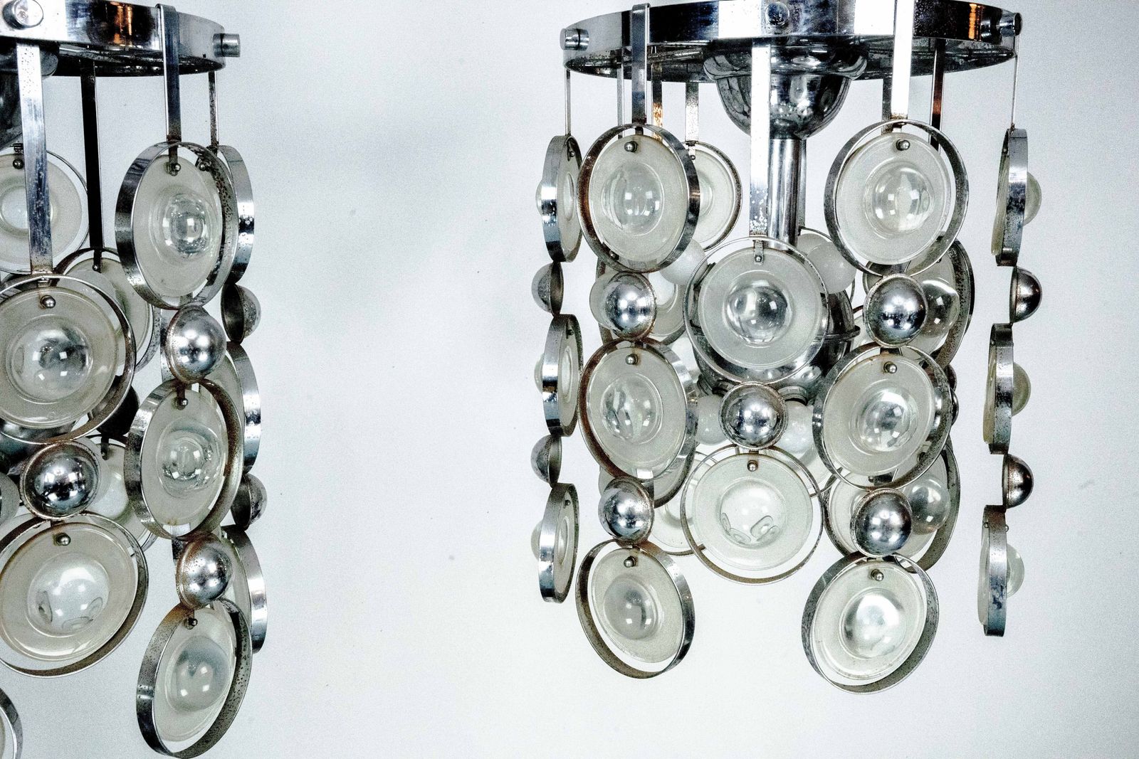photo vinterior Pair Of Pendant Lights By Oscar Torlasco, Italy, 1970s