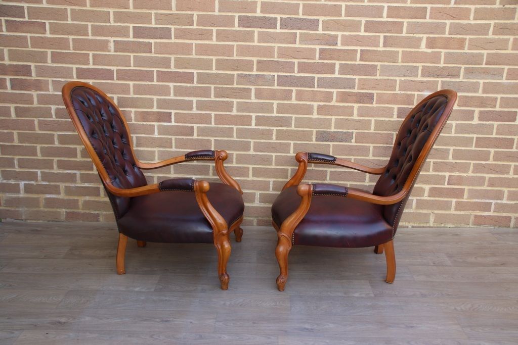 Pair Of Chesterfield Vintage Parlour Armchairs photo 900.0