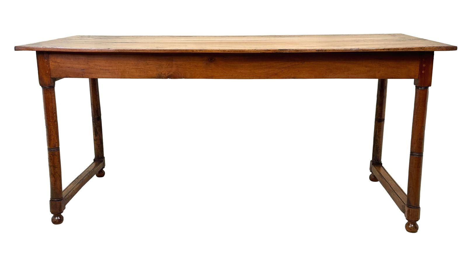 Table de ferme provinciale française en bois fruitier, de petite taille, XIXe siècle (France, vers 1850) photo Mobilier