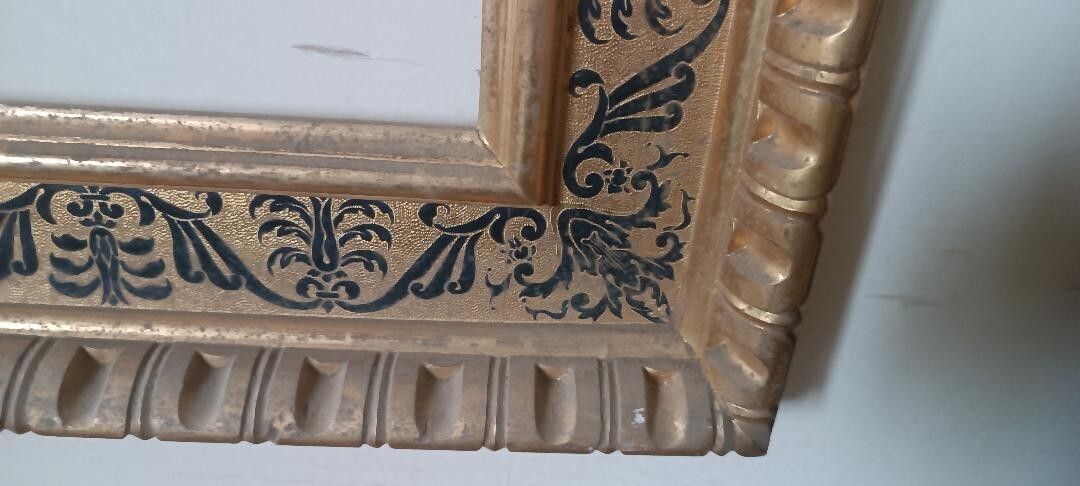 Antique Renaissance Style Giltwood Frame, 88 X 69.5 Cm photo vintage