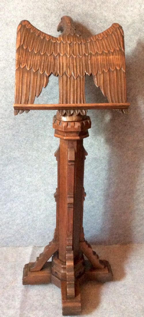 19th Century Carved Eagle Lectern photo for sale