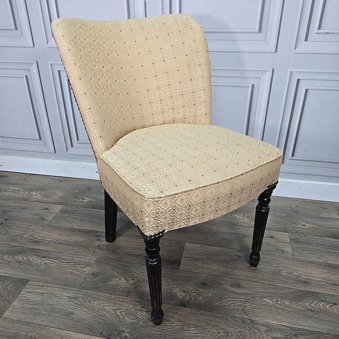 Antique Victorian Style Curved Back Chair Fireside Slipper Nursing Chair Wooden photo for sale