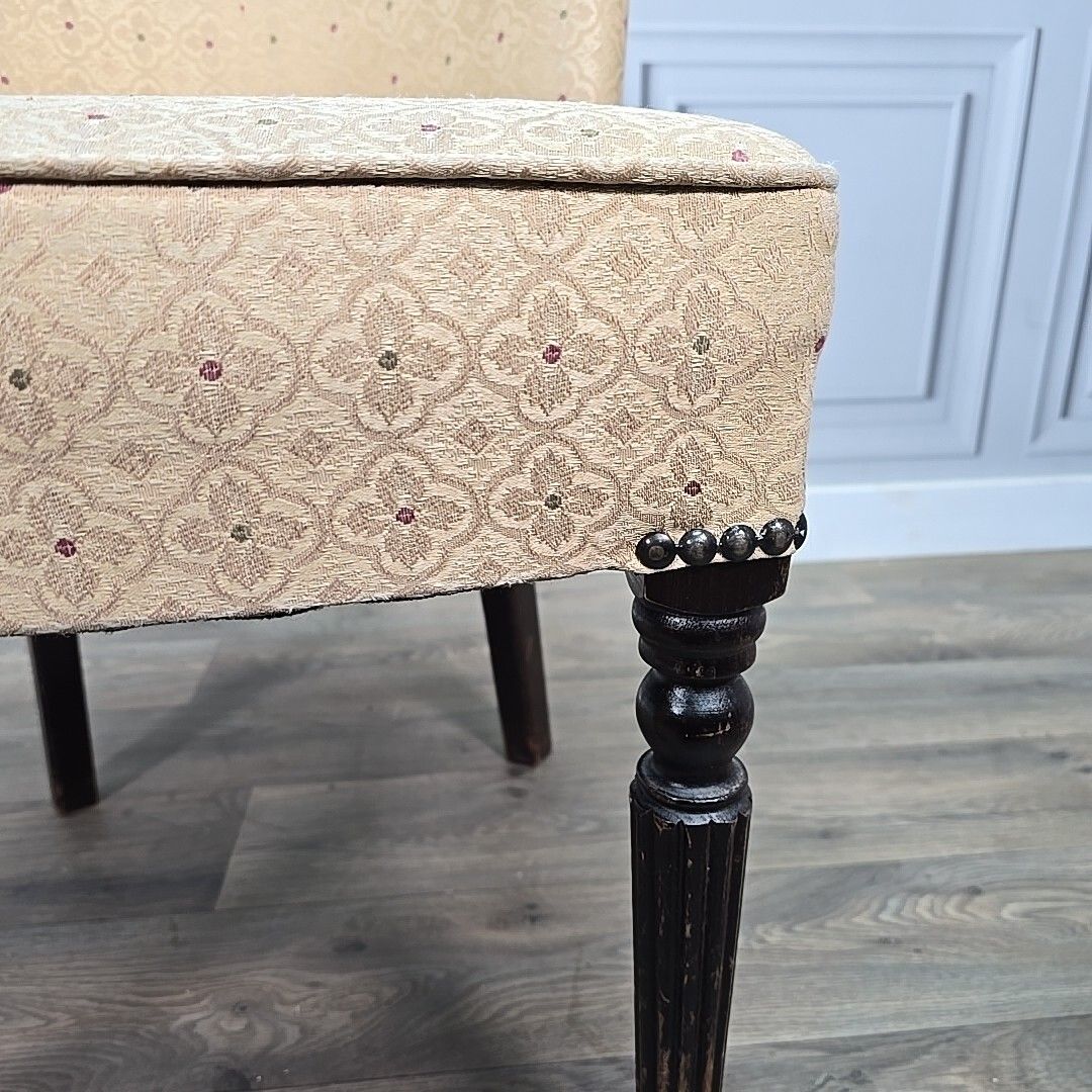 Antique Victorian Style Curved Back Chair Fireside Slipper Nursing Chair Wooden photo buy