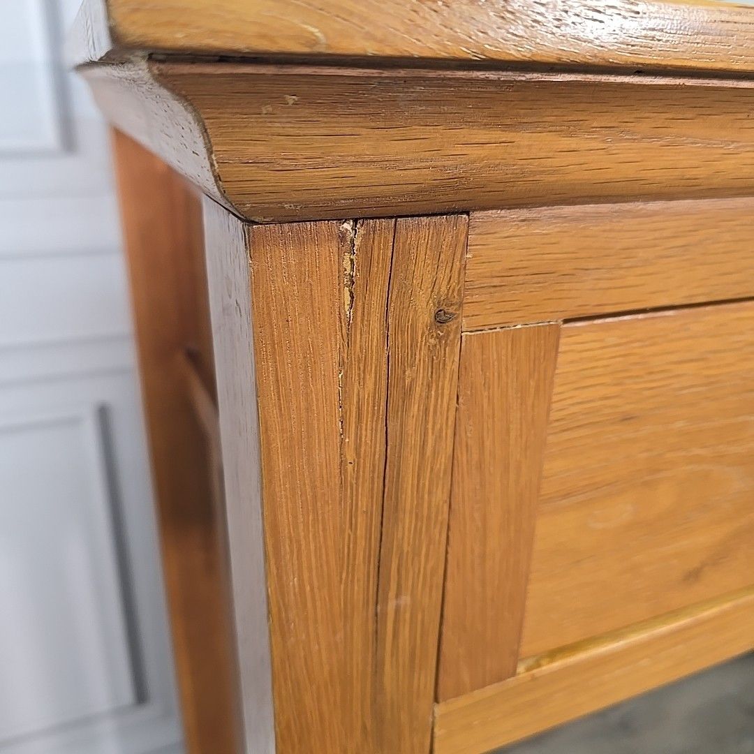 Contemporary Console Lamp Table Rustic Solid Oak Wooden 2 Drawer Hall Vintage photo 190.0