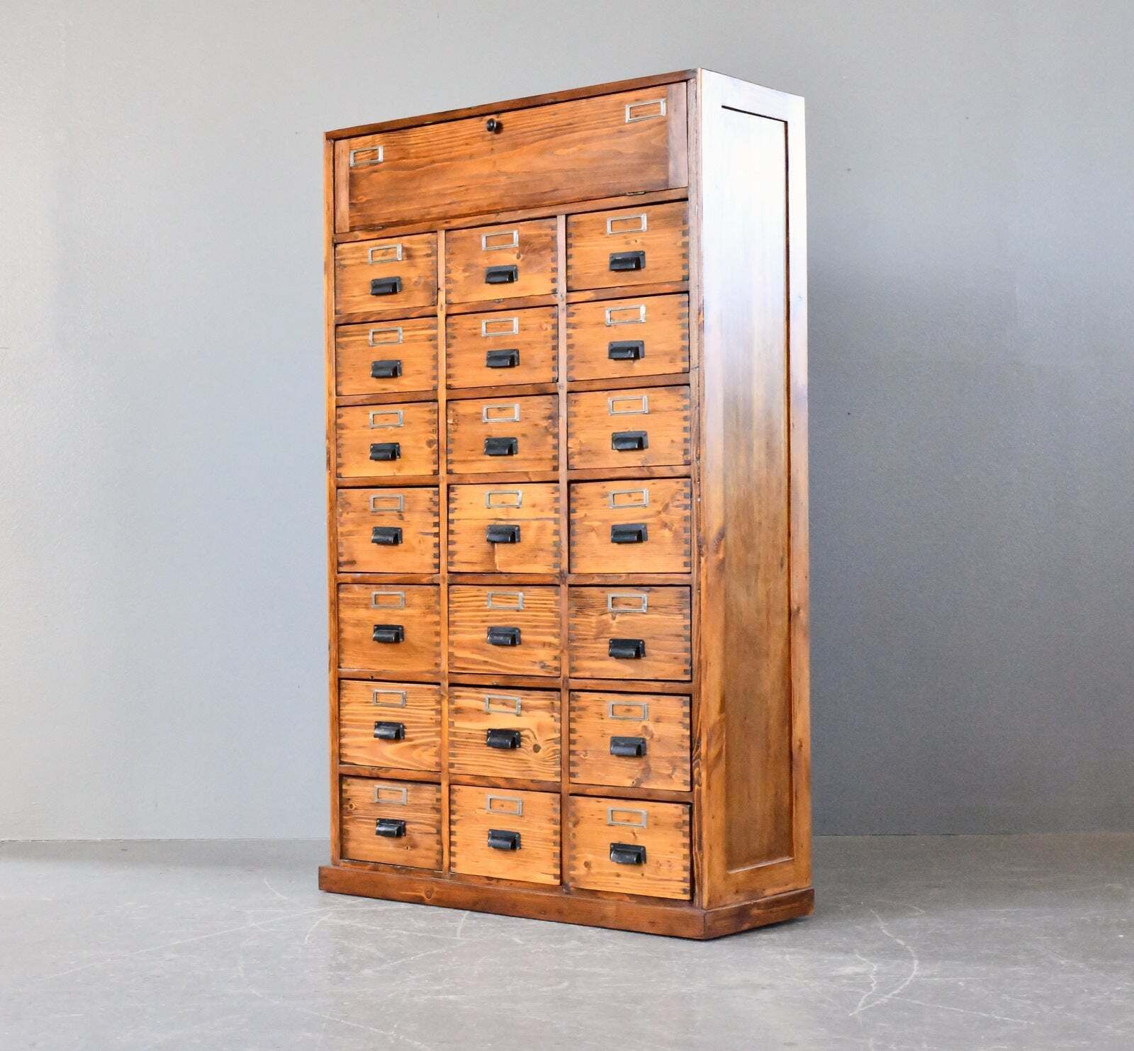 Furniture Bank Of Pine Workshop Drawers Circa 1940s photo