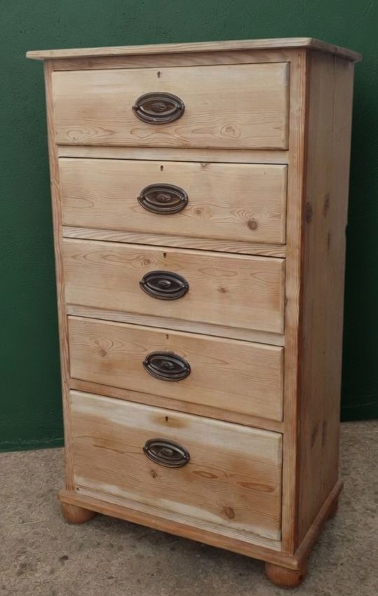 Tall Rustic Pine Chest Of Drawers photo for sale