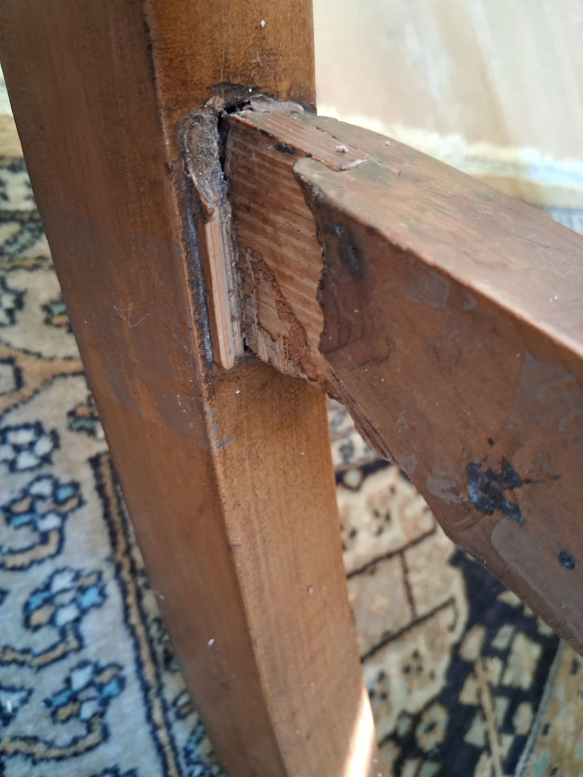 Shanghainese Art Deco Rocking Chair Applewood And Cane. Slight Damage. photo 70.0