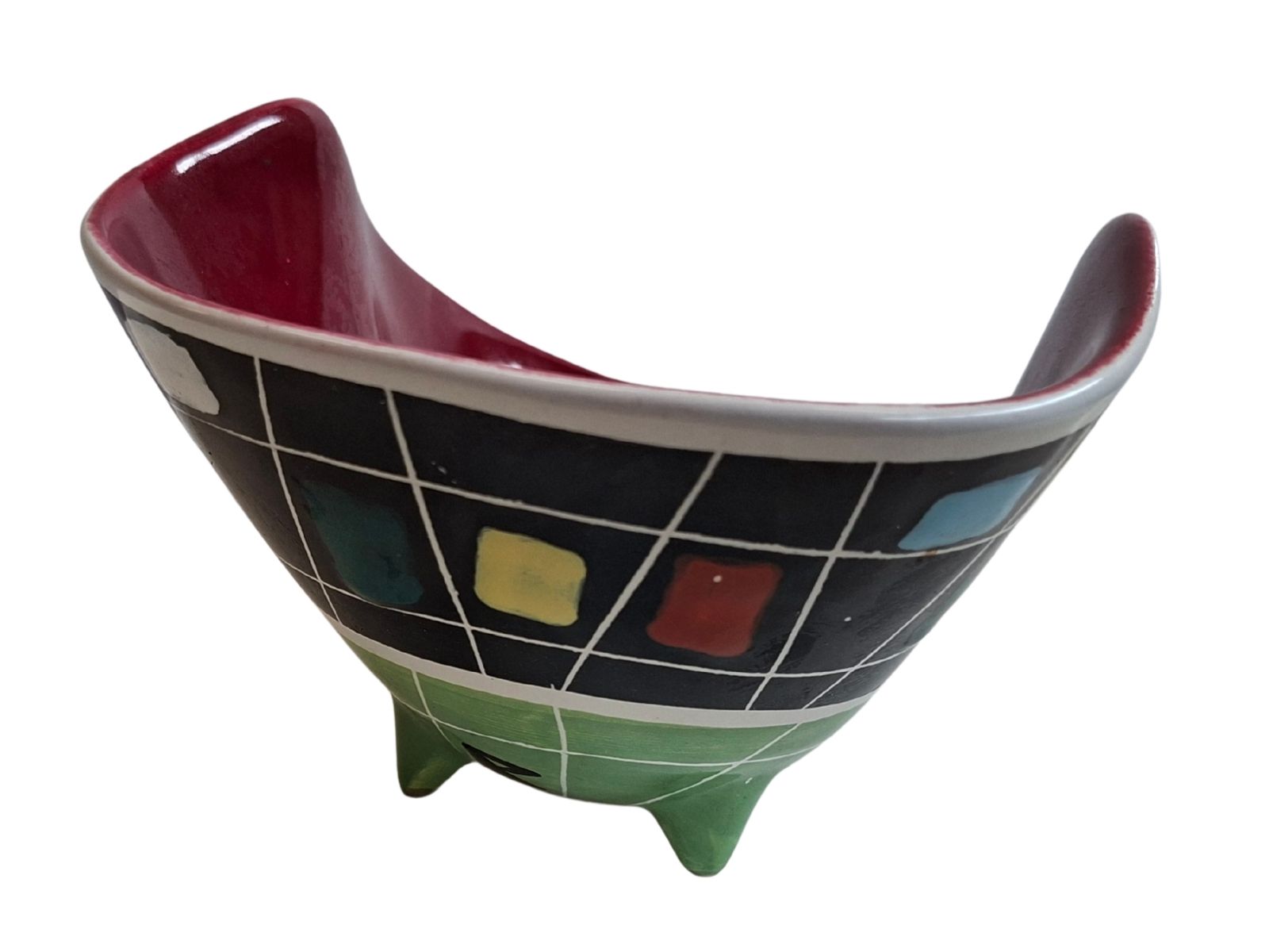 Ciotola Deruta Italy Anni '50 – Mid Century Modern – Ceramica D'autore Geometrica photo for sale