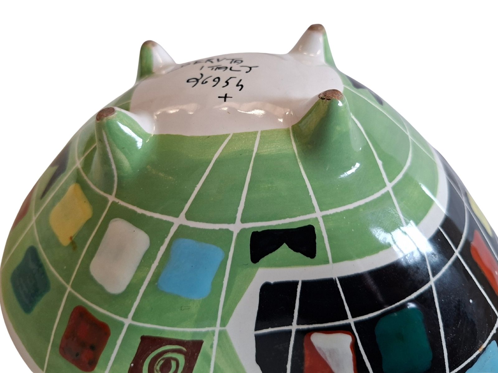 Ciotola Deruta Italy Anni '50 – Mid Century Modern – Ceramica D'autore Geometrica photo vinterior
