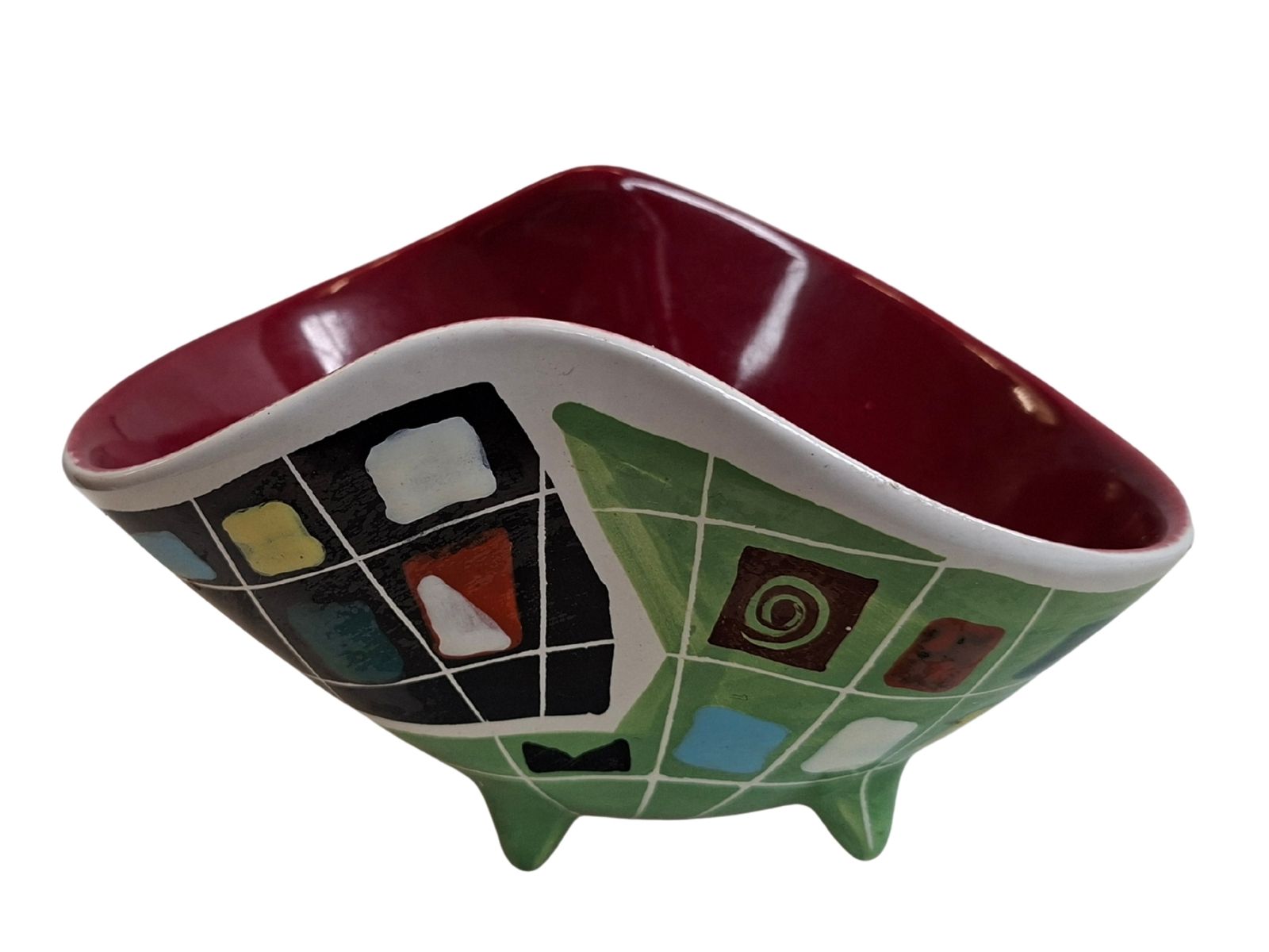 Ciotola Deruta Italy Anni '50 – Mid Century Modern – Ceramica D'autore Geometrica photo buy