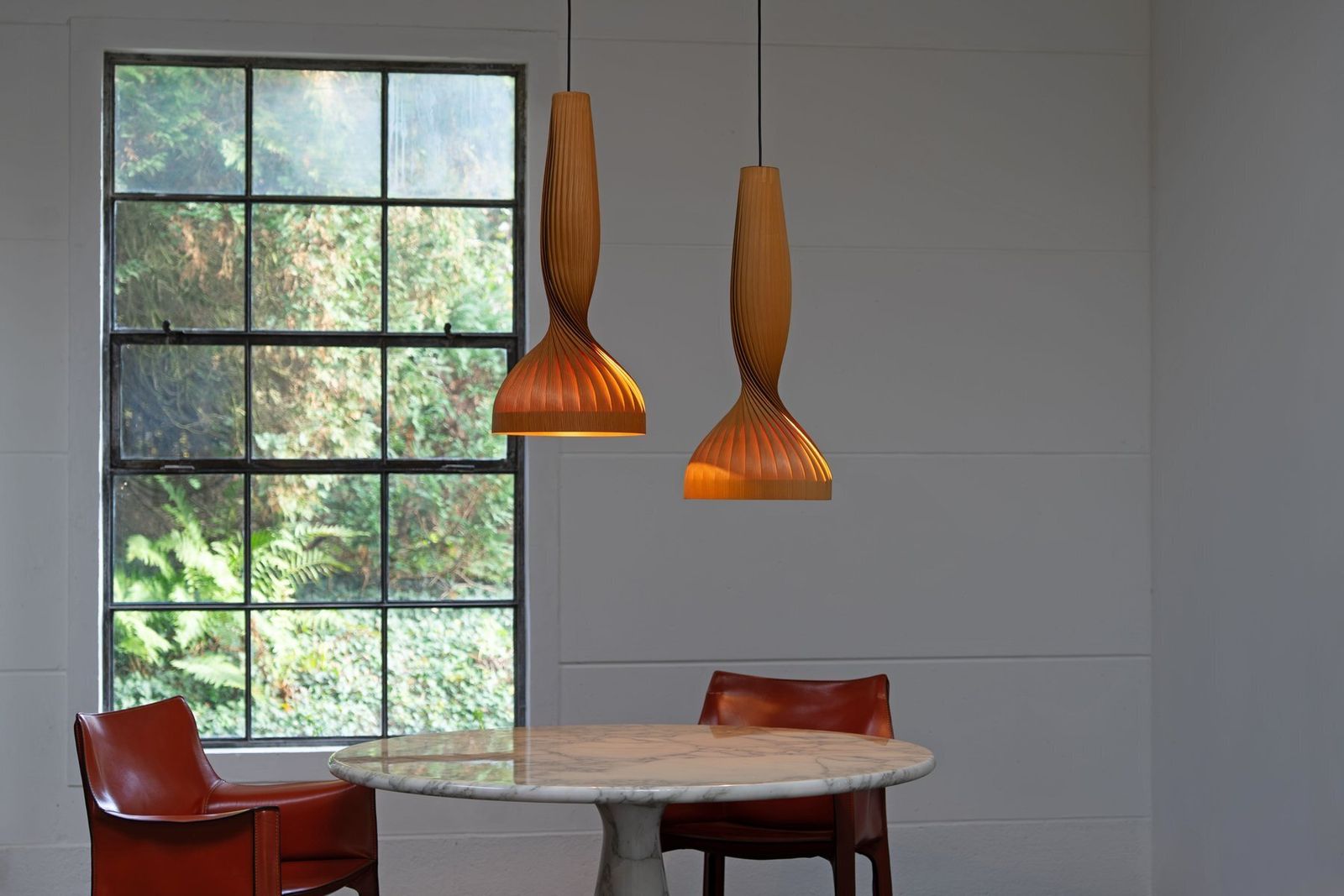 photo buy Pine Pendant Lamps By Hans Agne Jakobsson Ellysett Sweden, 1960s, Set Of 2