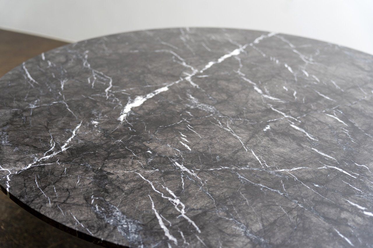 Scandinavian Marble And Brass Table By Börje Johanson, 1960s photo for sale