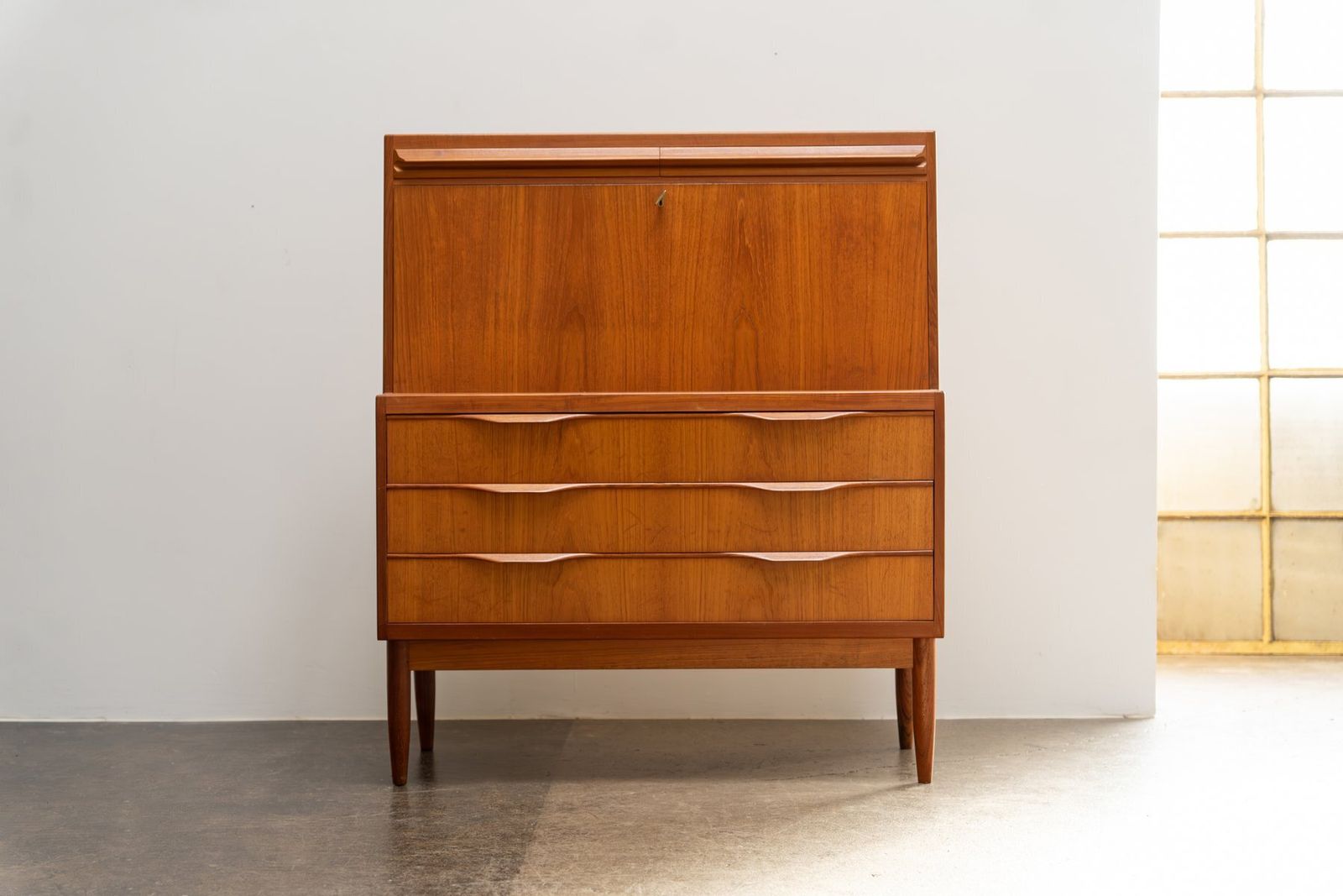 Danish Teak Sekretär By Erling Torvits For Klim Møbelfabrik, 1960s photo Furniture